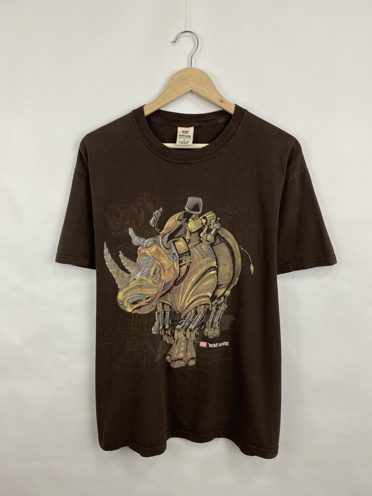 Christian Audigier × Ecko Unltd. × Ed Hardy 🇺🇸 Vintage 90s Ecko Unlimited Rap Japan Style T-Shirt Rare Size US L / EU 52-54 / 3 - 3 Thumbnail