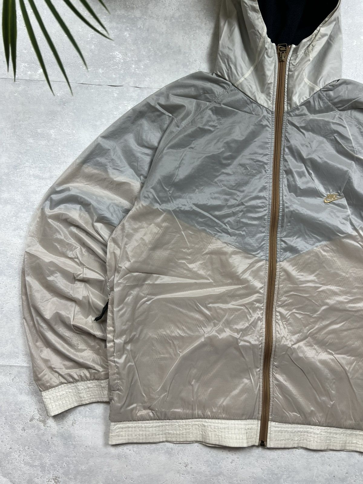 Nike 00s Nike Retro Logo Vintage Y2K Oversized Hooded Jacket Size US XL / EU 56 / 4 - 2 Thumbnail