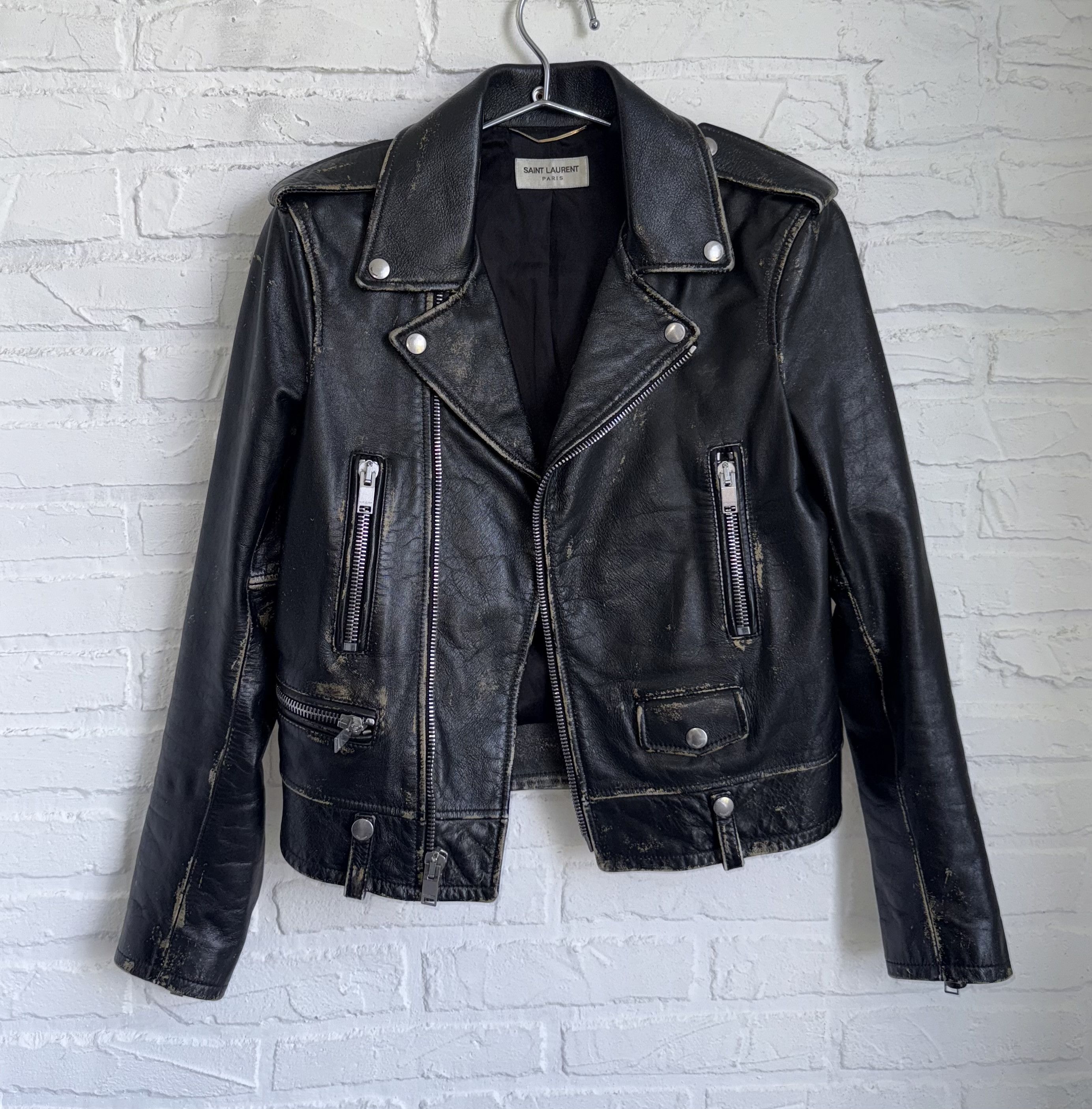 Saint Laurent Paris Saint Laurent Hedi Slimane Black lamb leather