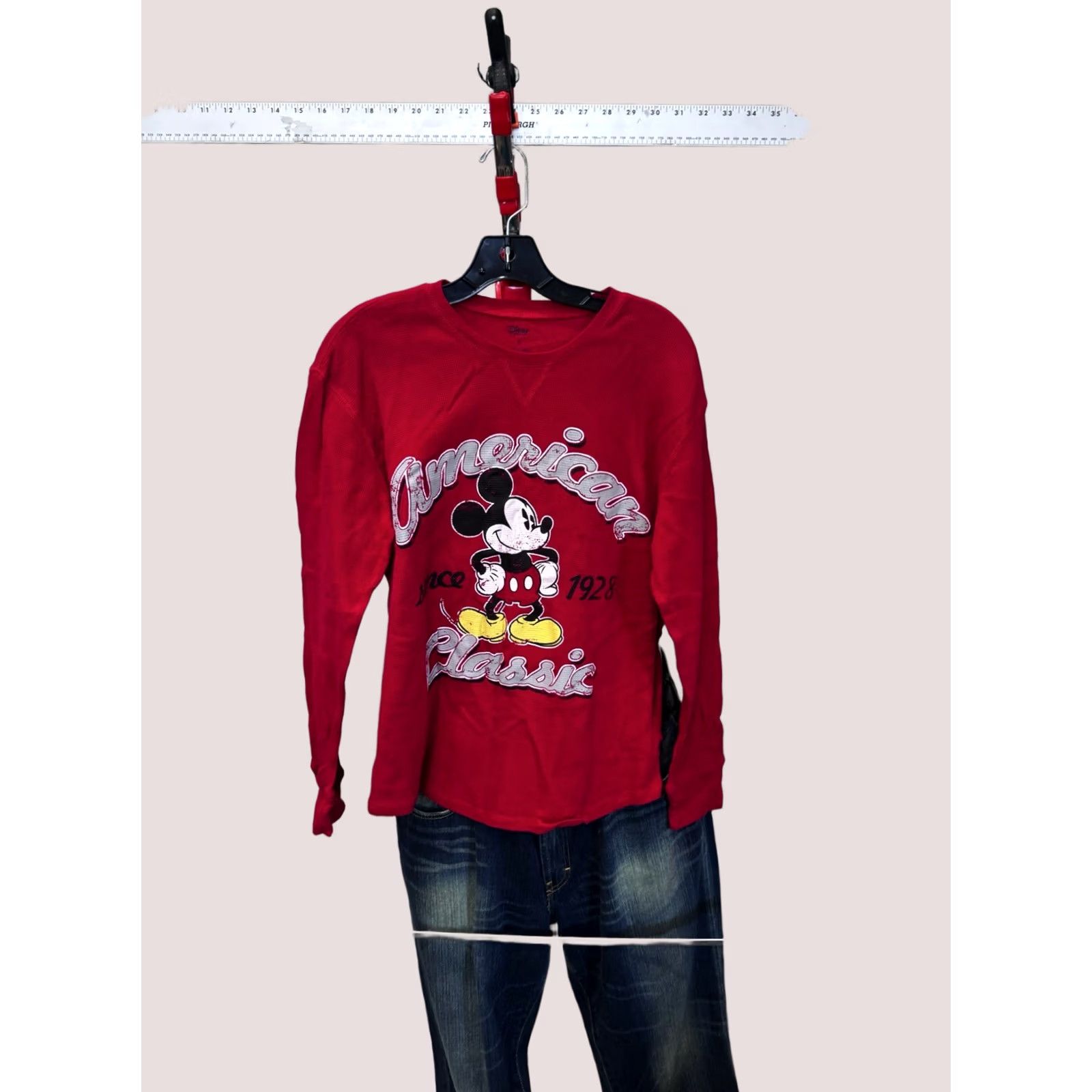 Disney Disney Mickey Mouse LONG SLEEVE SHIRT Waffle Small S Mens Multicolor Casual Basic Shirt Size US S / EU 44-46 / 1 - 1 Thumbnail