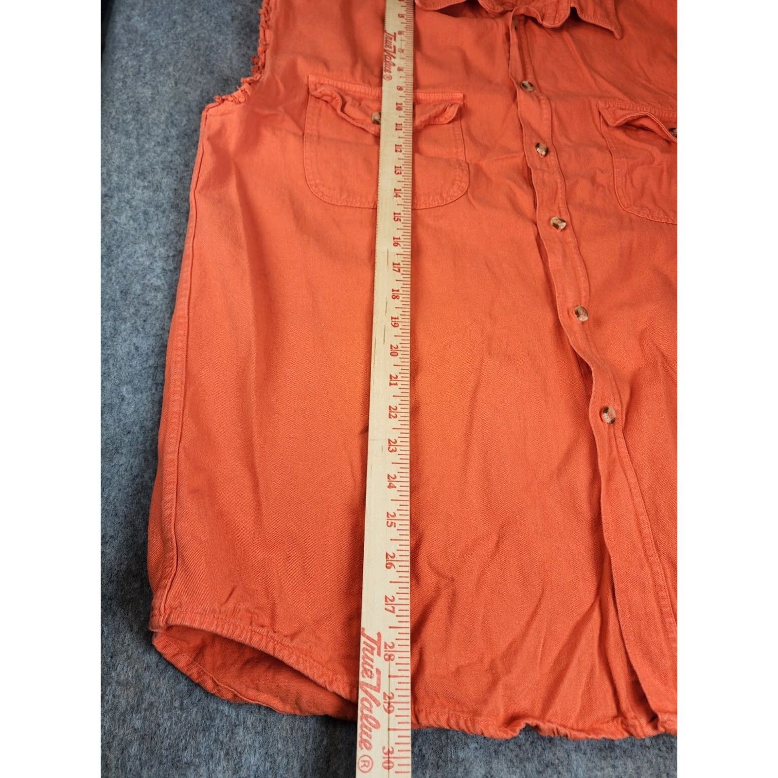 Vintage VINTAGE Biker Design Orange Sleeveless Motorcycle Vest XL Men Size US XL / EU 56 / 4 - 6 Thumbnail