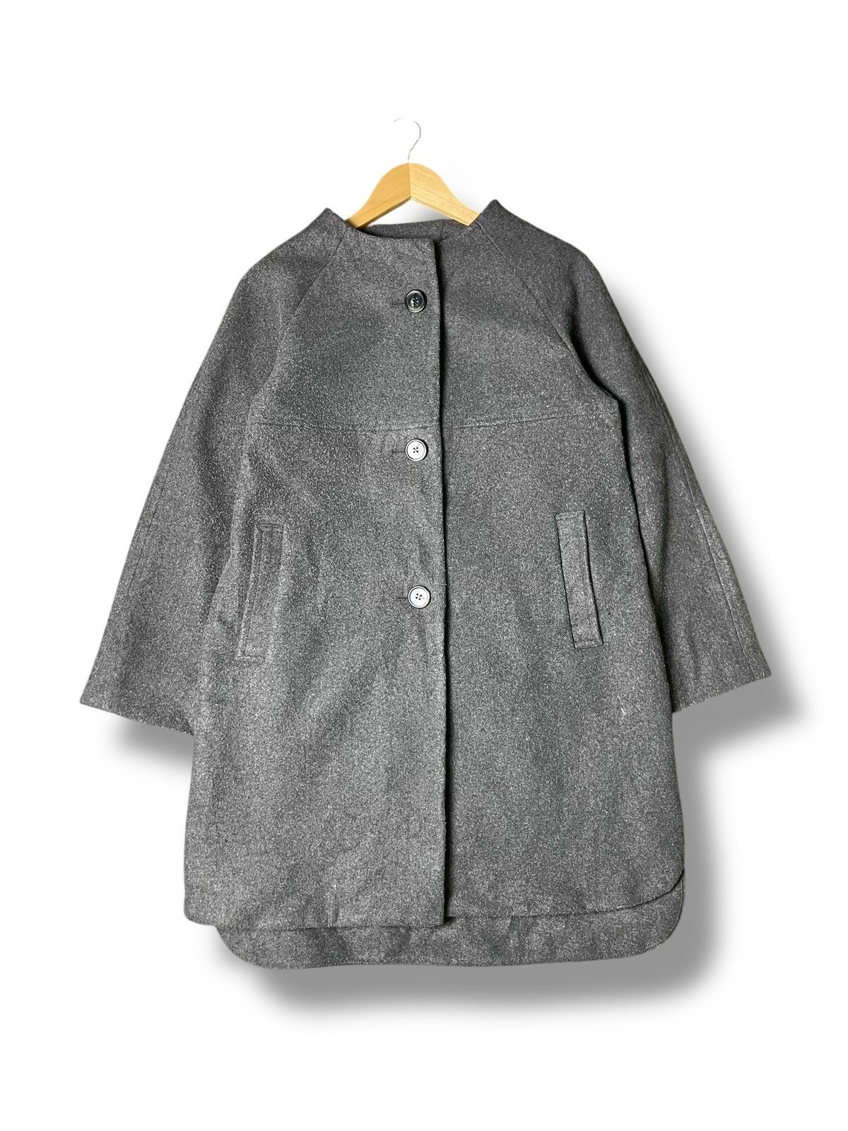 Japanese Brand × Junko Shimada × Vintage Junko Shimada Wool Long Coat (55) Size US XXS / EU 40 - 1 Thumbnail