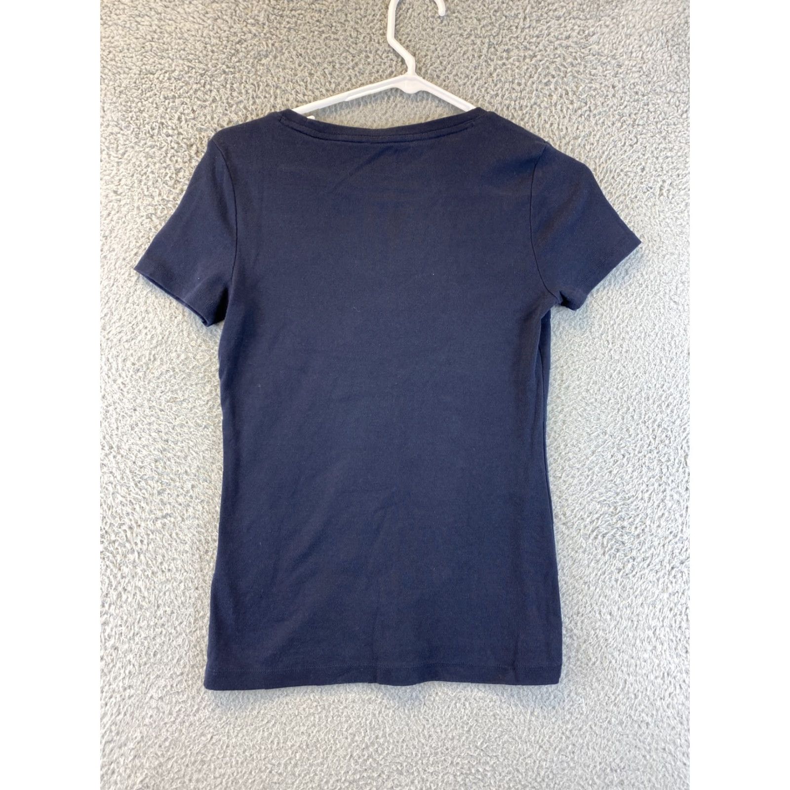Tommy Hilfiger TOMMY HILFIGER T-Shirt Women Short Sleeve Jersey Cotton Navy Blue Size S Logo Spellout Graphic Flag 90s Mens? Size S / US 4 / IT 40 - 7 Thumbnail