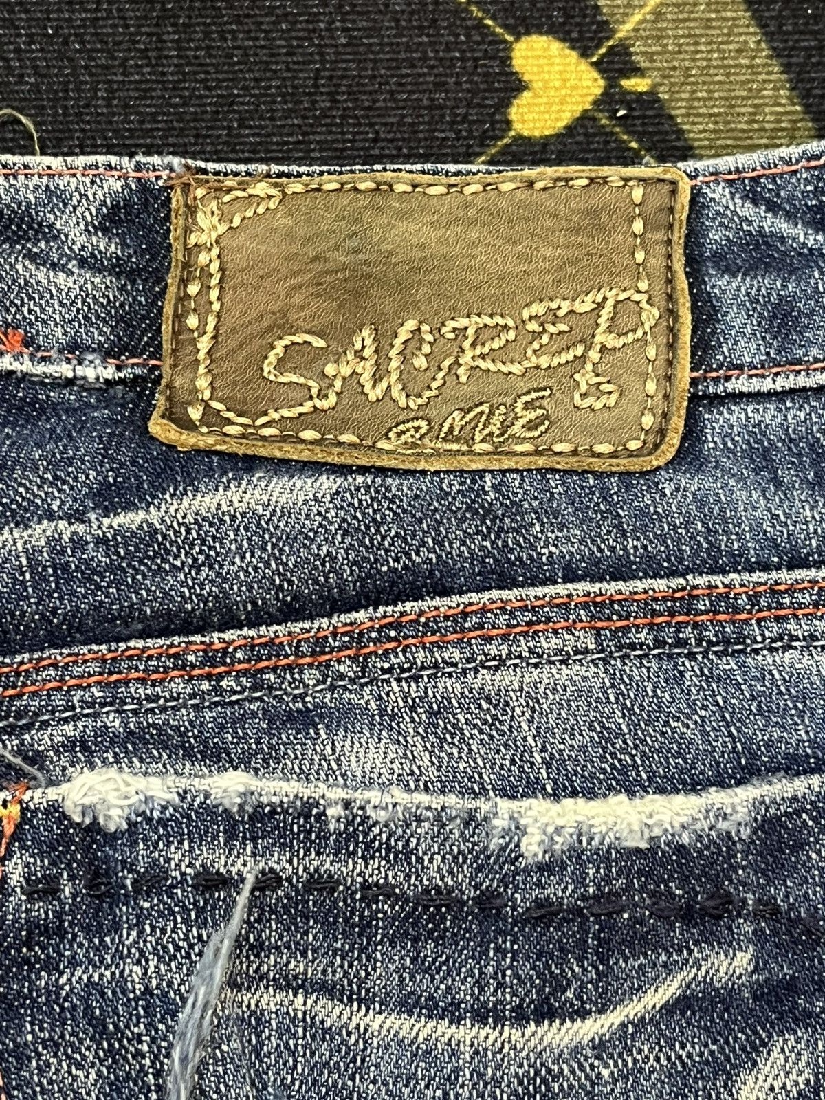 American Apparel × Who Decides War Vintage Sacred Blue Flare Bootcut Denim Size US 28 / EU 44 - 10 Thumbnail