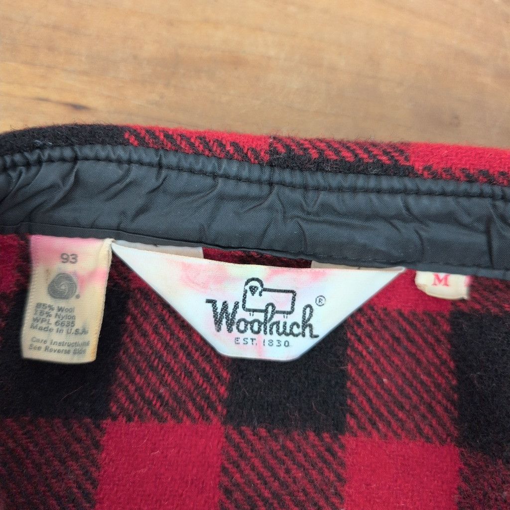 Vintage × Woolrich Woolen Mills Vintage Woolrich Heavy Wool Red & Black Check Shirt Size US S / EU 44-46 / 1 - 2 Thumbnail