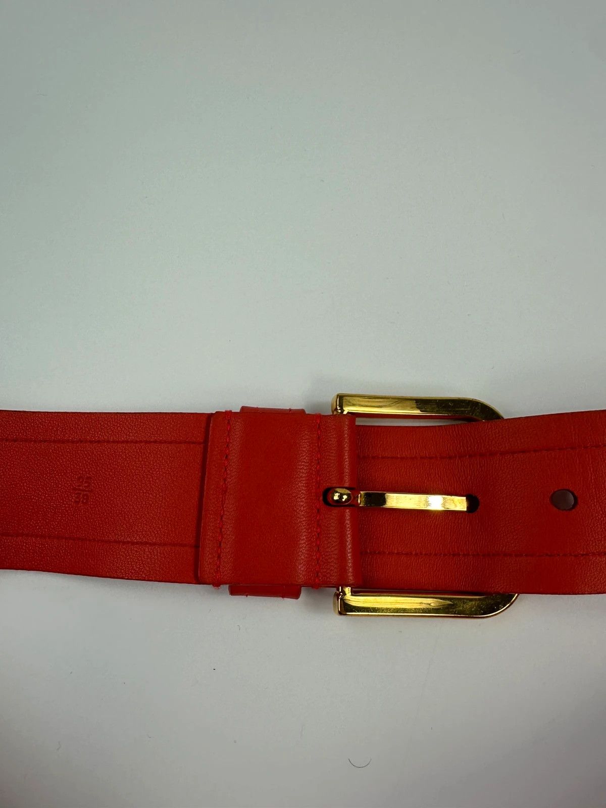 Prada Prada SS2010 Large Red Rose Gold Leather Belt Size ONE SIZE - 8 Thumbnail