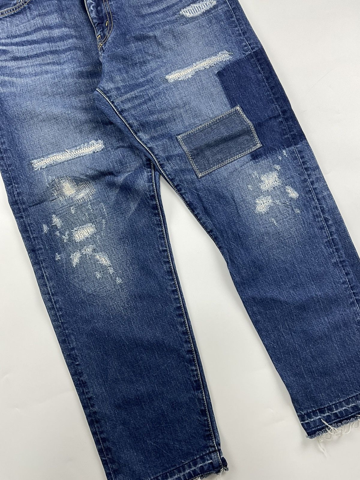 Junya Watanabe Junya Watanabe Distressed Patchwork Denim Size US 34 / EU 50 - 5 Thumbnail