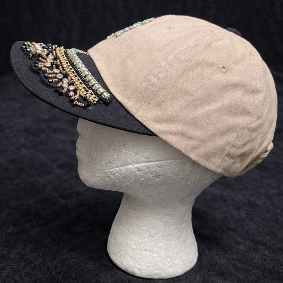 Other Tan & Black Crystal Hat Size ONE SIZE - 3 Thumbnail