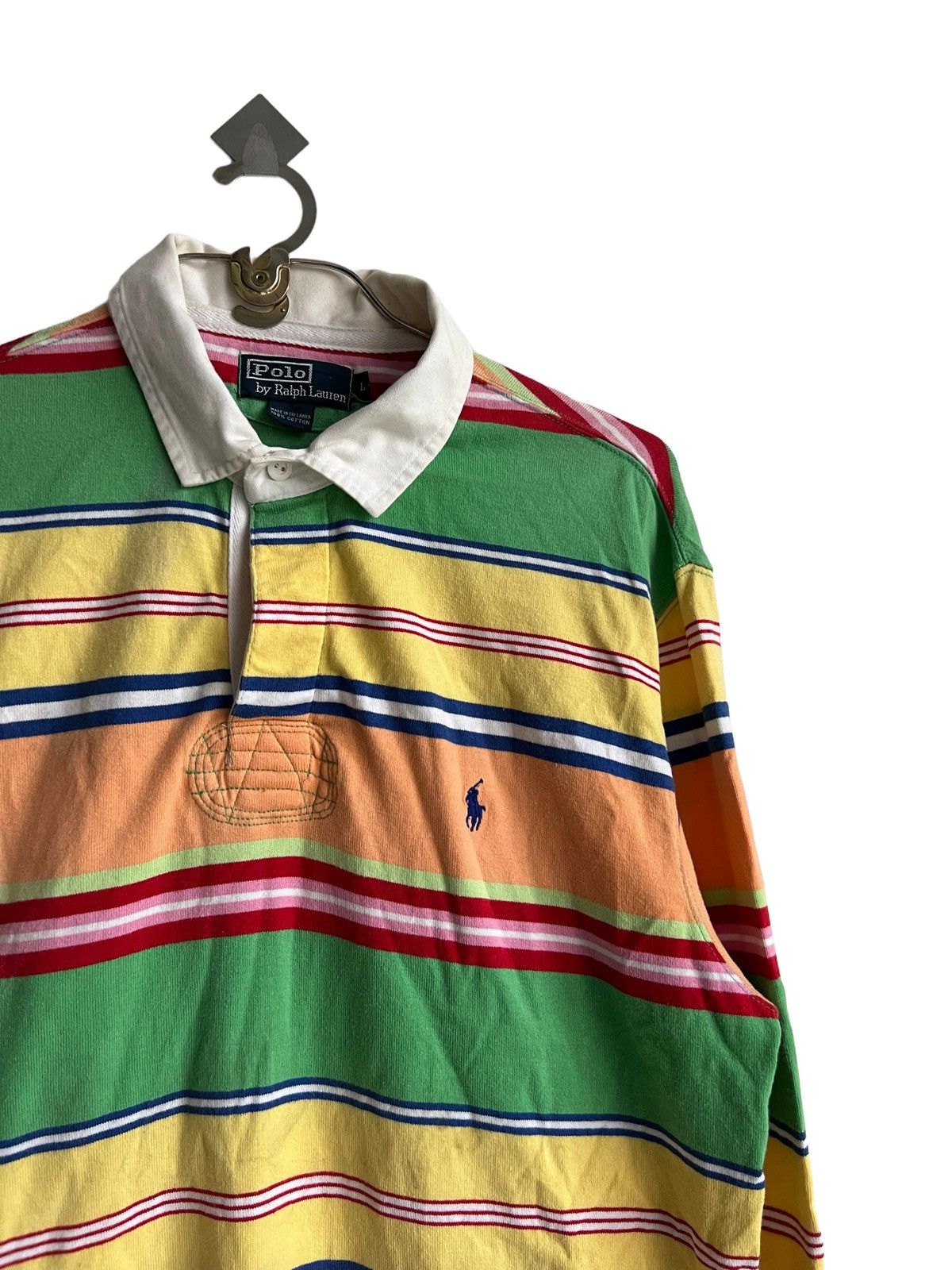 Polo Ralph Lauren Y2K Polo Ralph Lauren Beautiful Striped Colorway Rugby Shirt Size US L / EU 52-54 / 3 - 1 Thumbnail
