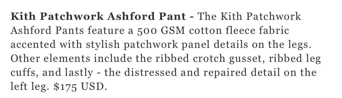 Kith AUTUMN WiNTER 2018 KNiT PATCHWORK ASHFORD PANTS SWEATPANTS Size US 32 / EU 48 - 16 Thumbnail