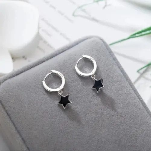 Japanese Brand × Sterling Silver × Vintage Five-pointed Star Earring (1 pair) Size ONE SIZE - 2 Thumbnail