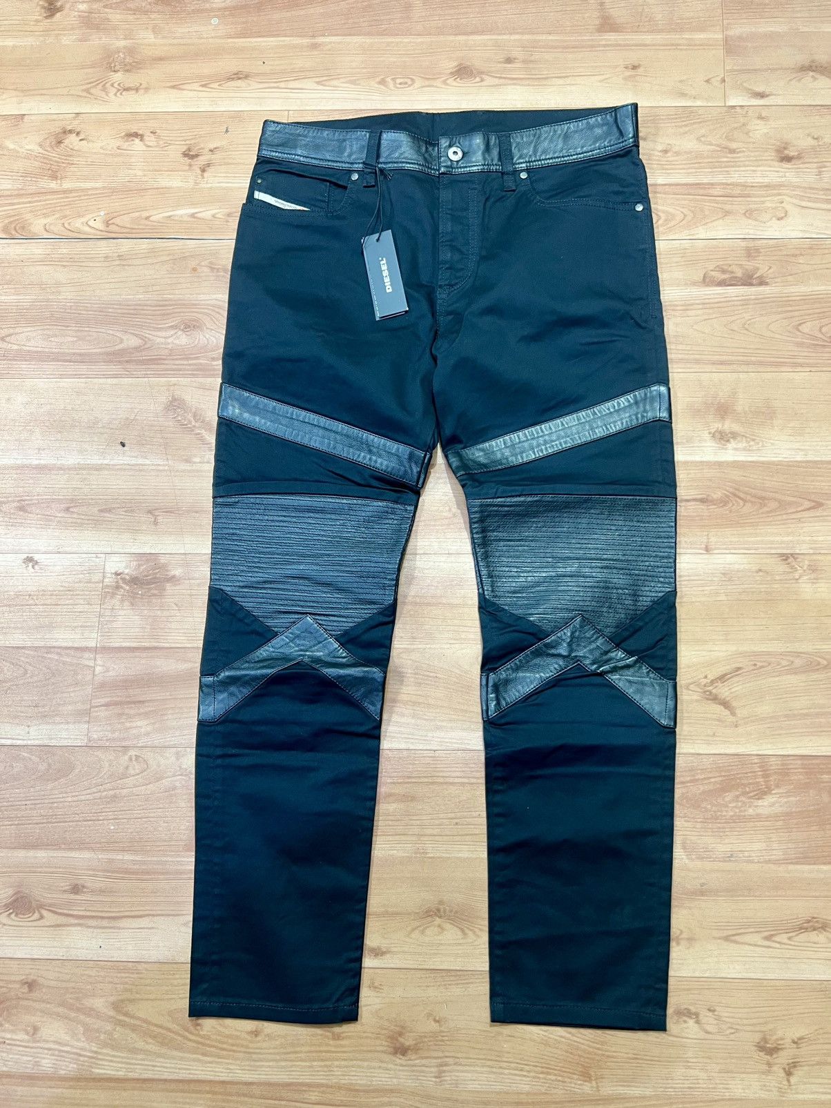 Diesel Diesel fabric+leather pant size 32 Size US 32 / EU 48 - 1 Thumbnail