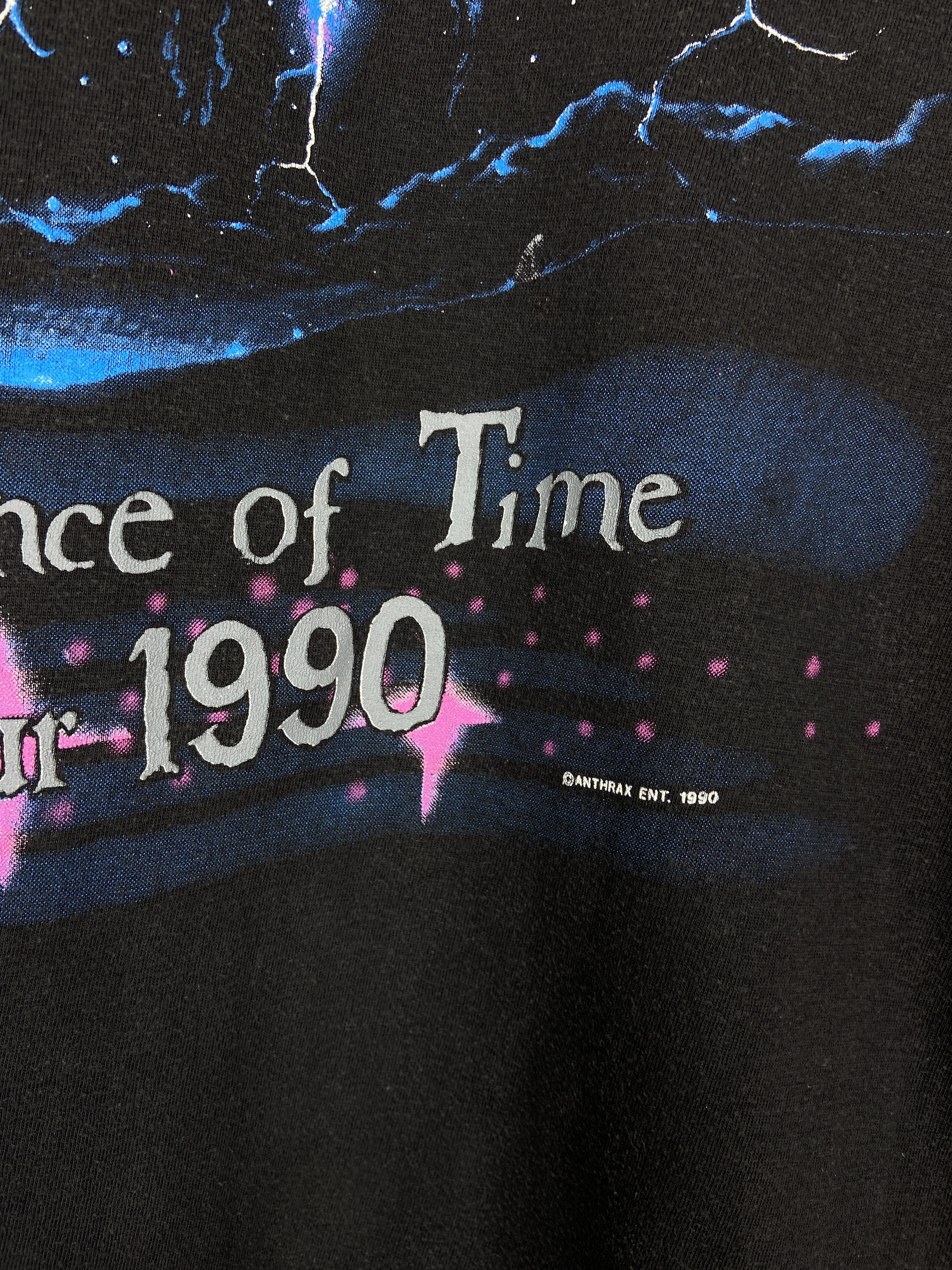 Band Tees 90s Vintage Anthrax Persistence Of Time Tour Graphic T Shirt Size US M / EU 48-50 / 2 - 18 Thumbnail
