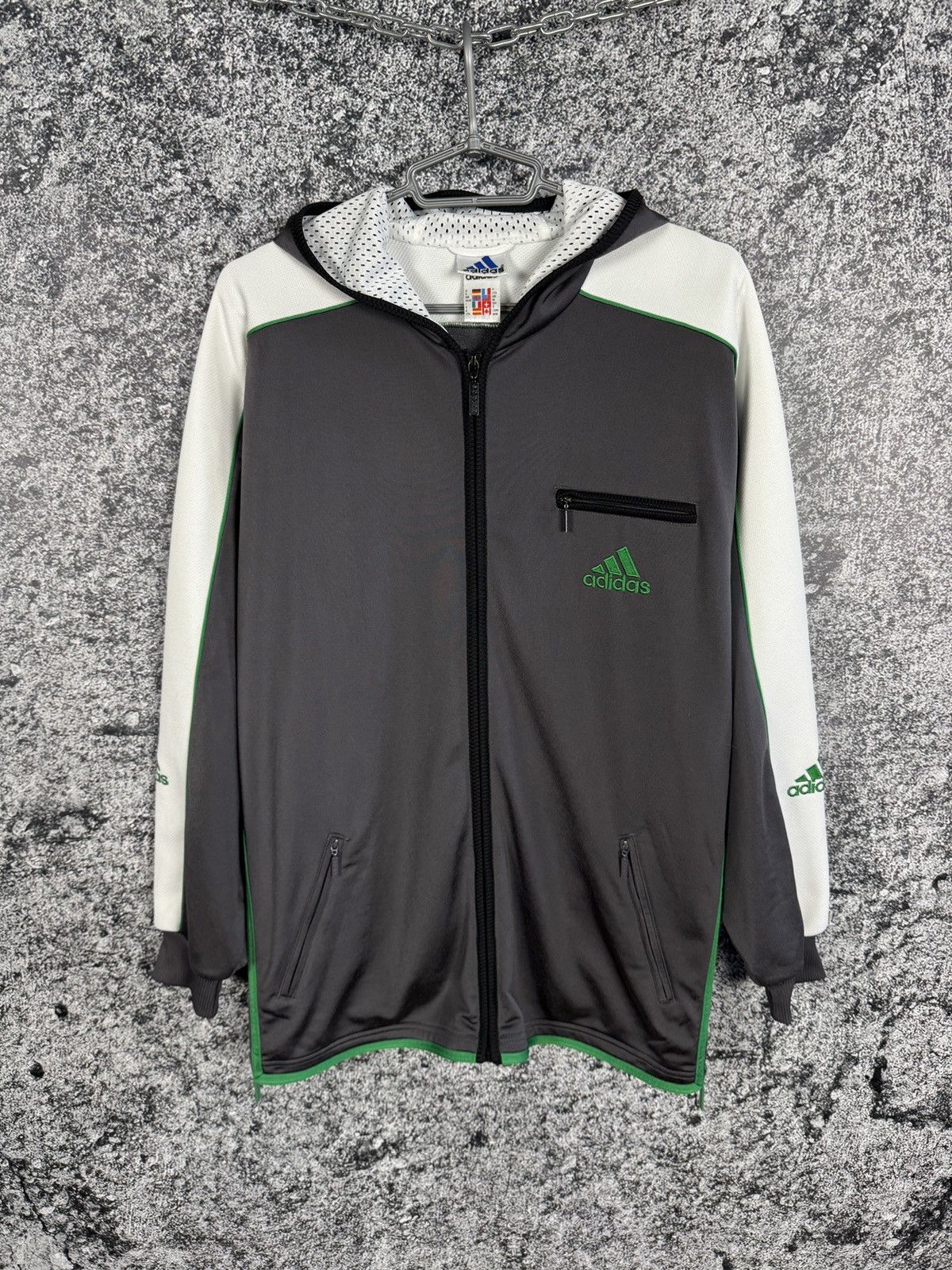 Adidas Adidas Vintage Hoodie Full Zip Jacket Big Logo Retro Size M Size US M / EU 48-50 / 2 - 2 Thumbnail