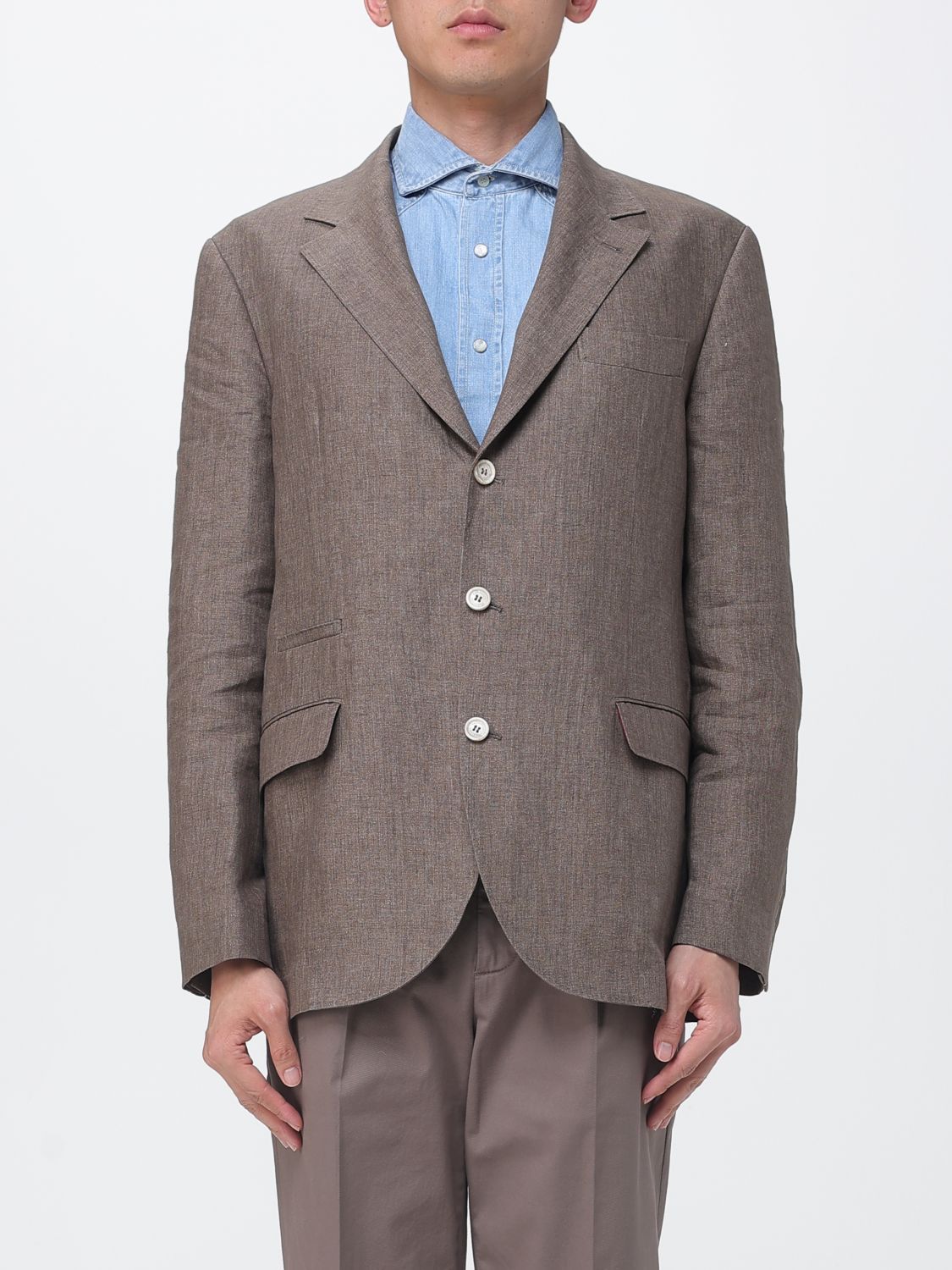 Brunello Cucinelli Brunello Cucinelli Jacket Men Brown Size US M / EU 48-50 / 2 - 1 Thumbnail