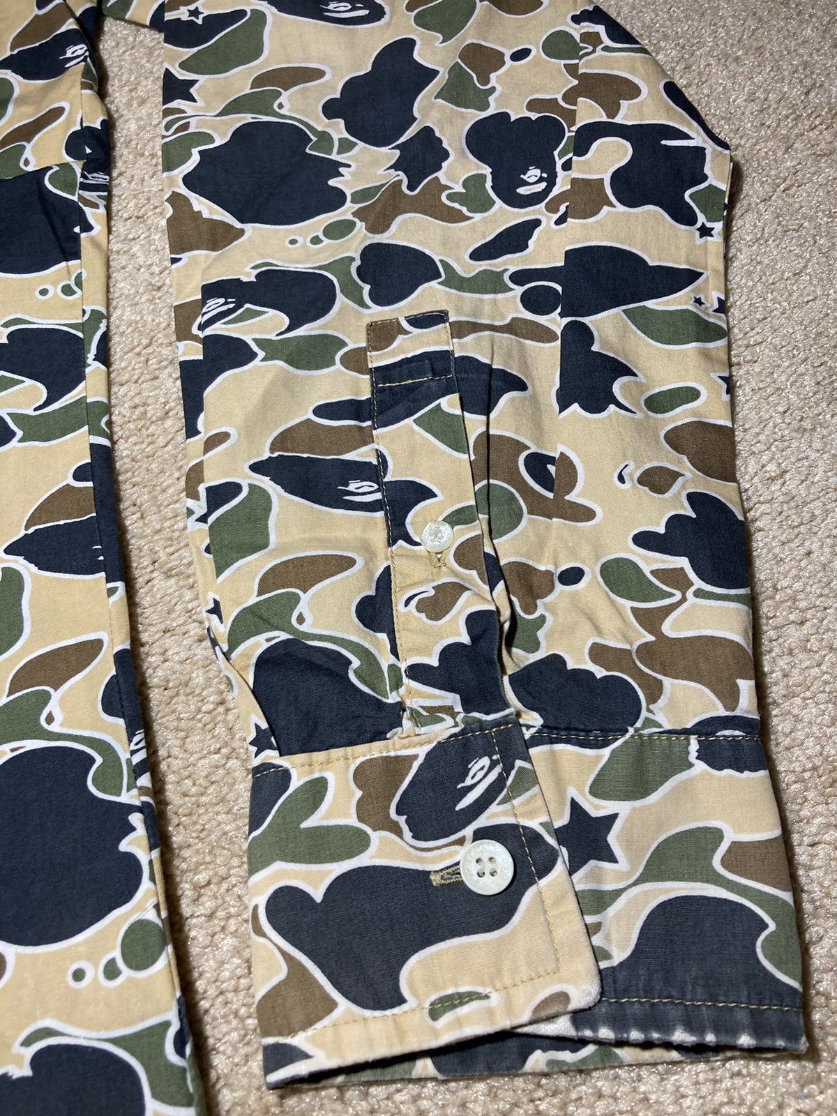 Bape 2003 Bape Psyche Camo Button Up Crazy First Camo OG Vintage Size US L / EU 52-54 / 3 - 6 Thumbnail
