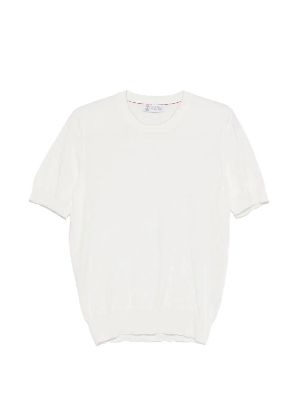 Cotton Lightweight Knit T-Shirt With Contrast Details