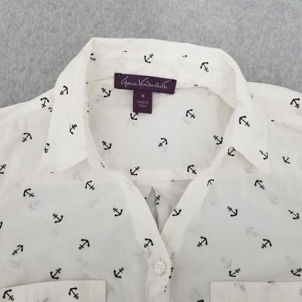 Gloria Vanderbilt Gloria Vanderbilt Shirt Womens Medium Button Up Long Sleeve Size M / US 6-8 / IT 42-44 - 5 Thumbnail