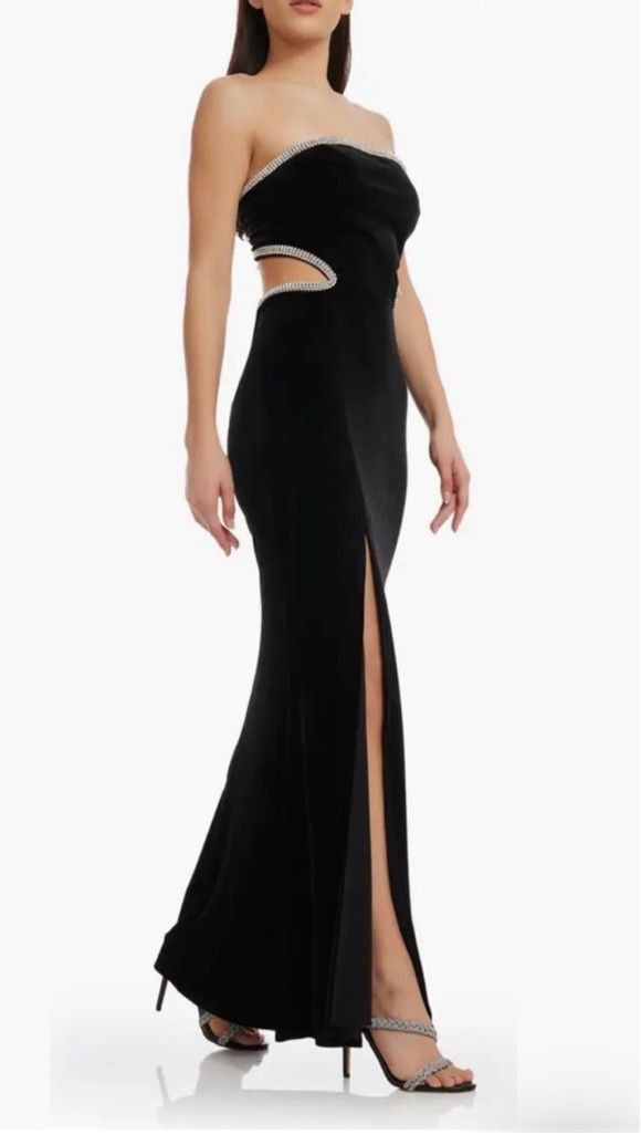 Dress the Population Women's Dress the Population Black Velvet Dress XL Size XL / US 12-14 / IT 48-50 - 3 Thumbnail