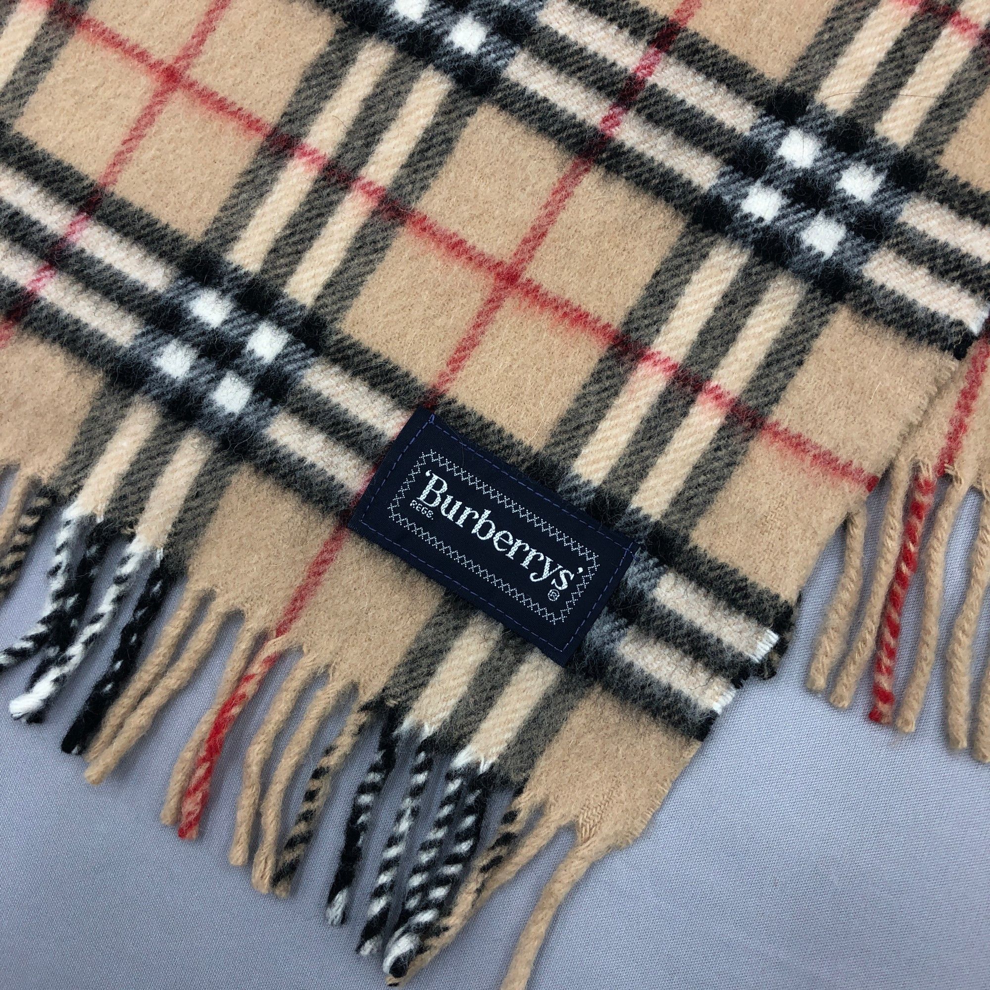 Burberry Vintage Burberrys Scarf Muffler Wool Stole Shawls Scarves Size ONE SIZE - 5 Thumbnail