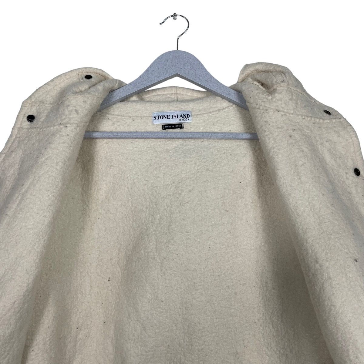 Massimo Osti × Stone Island 💥AW2003 STONE ISLAND SHERPA BUTTON JACKET Size US L / EU 52-54 / 3 - 12 Thumbnail