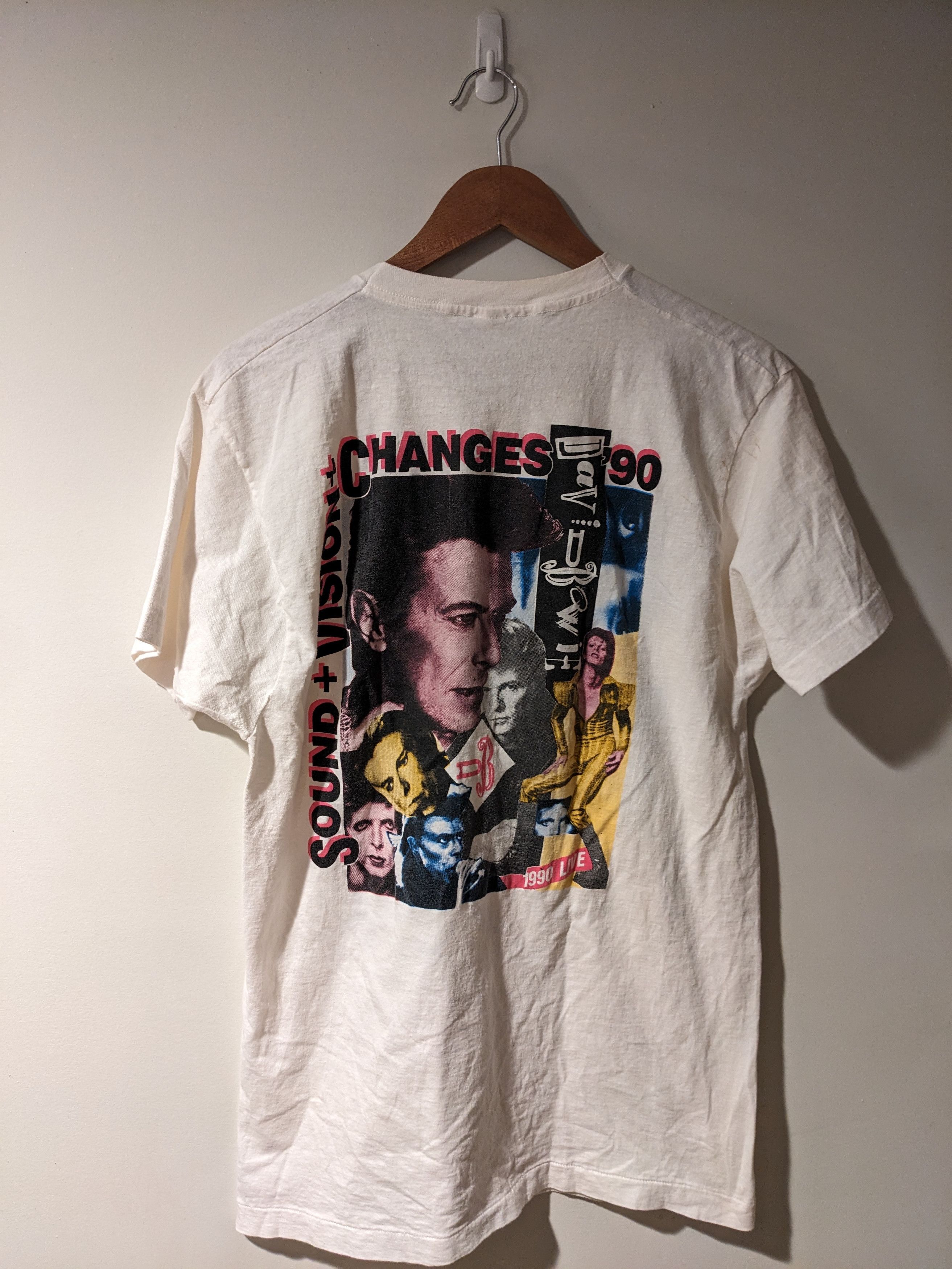 Band Tees × Vintage Vintage 1990 David Bowie Sound Vision Changes World T-Shirt Size US XL / EU 56 / 4 - 4 Thumbnail