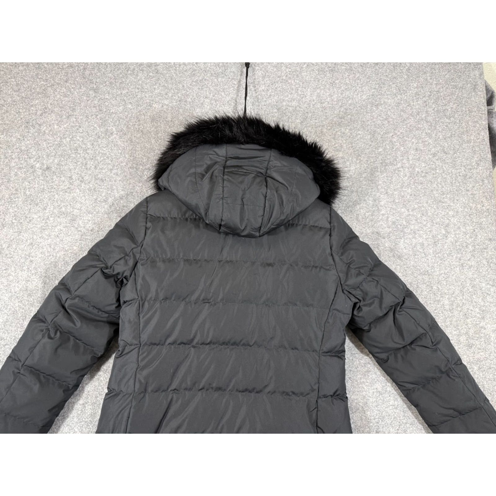 Lands' End Lands End Down Parka Coat Womens S Black Faux Fur Hood Insulated Puffer Size S / US 4 / IT 40 - 7 Thumbnail
