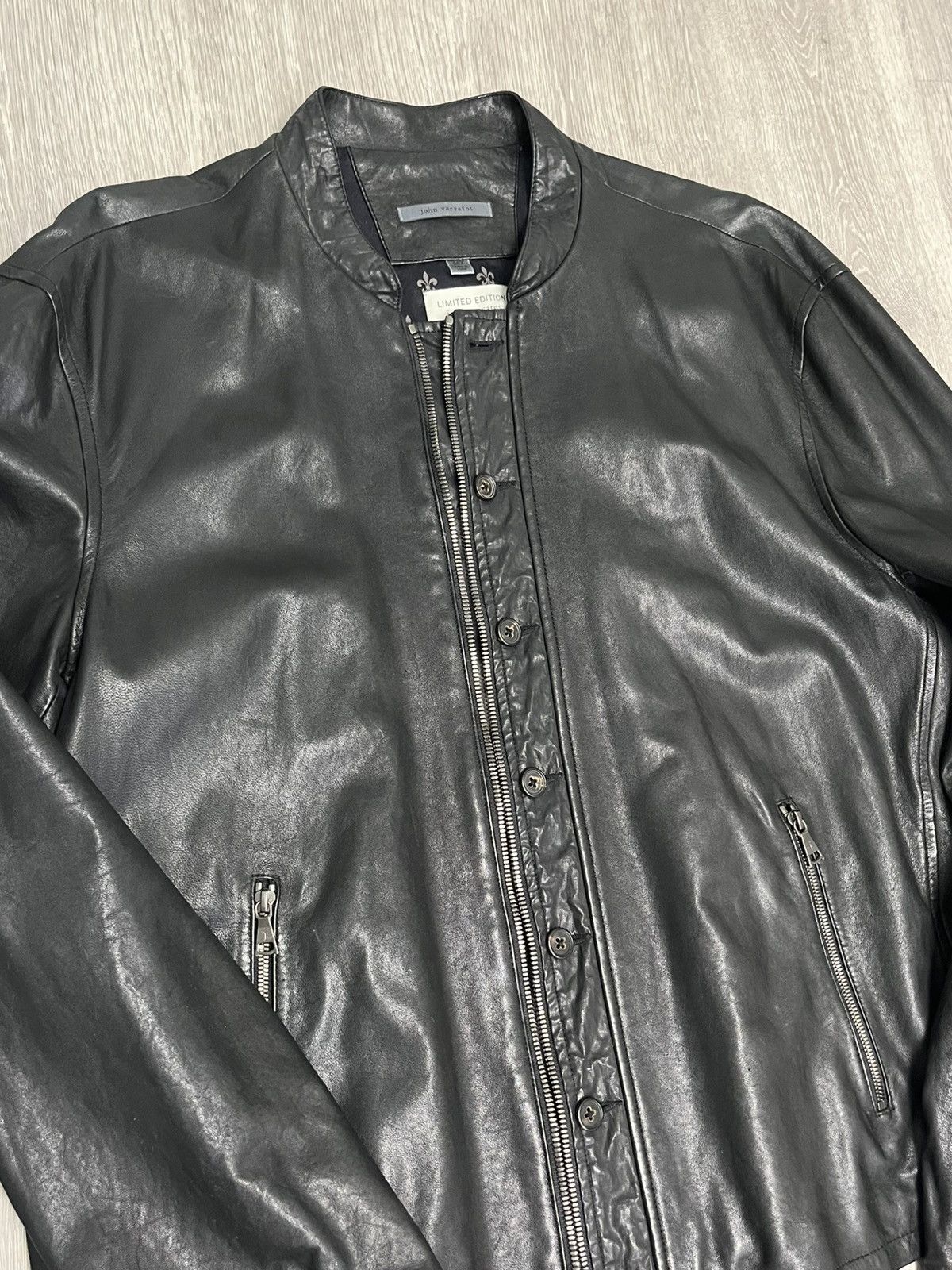 John Varvatos Limited edition leather biker jacket. Size 58x USA 48 XXL Size US XXL / EU 58 / 5 - 12 Thumbnail