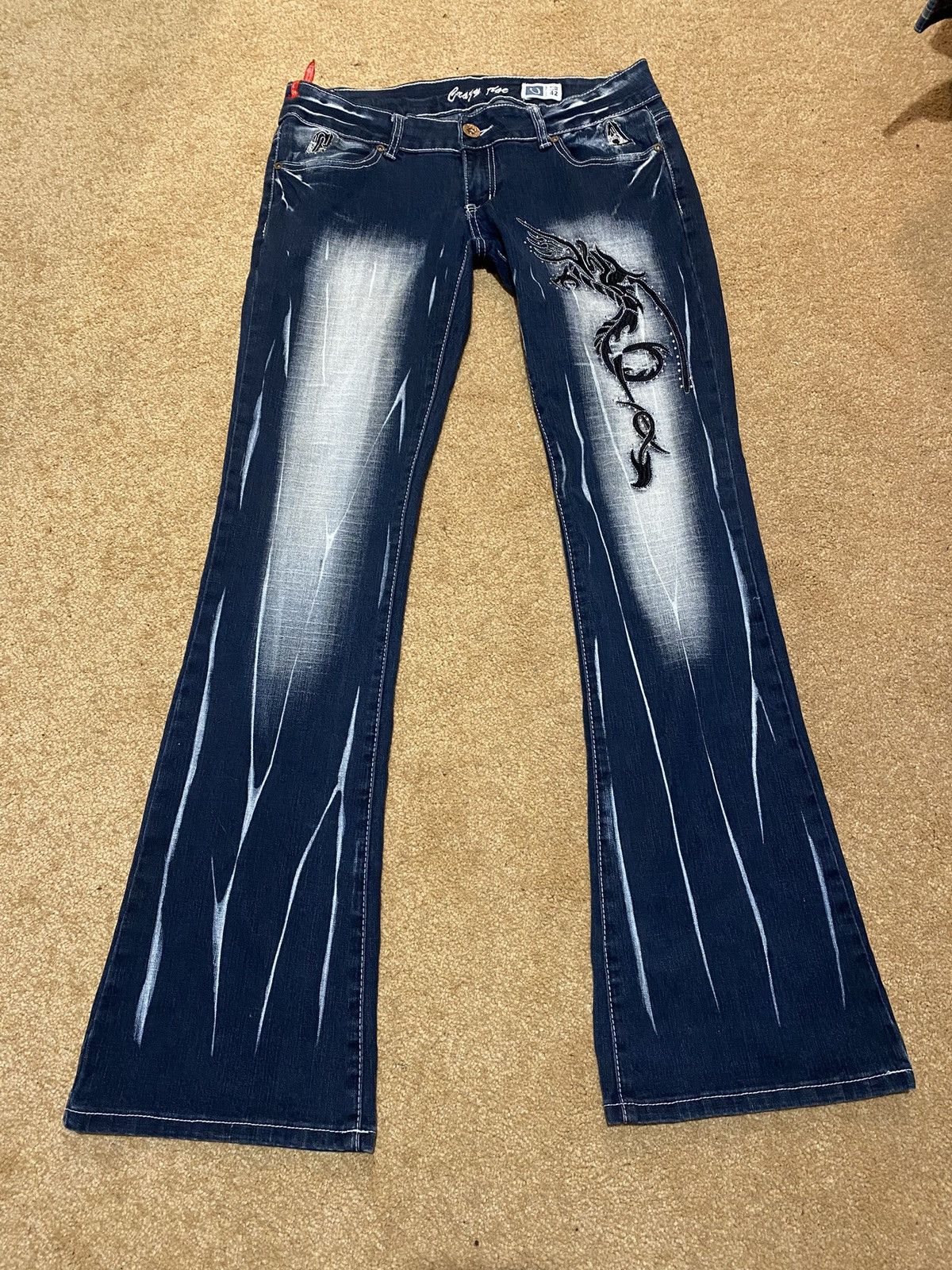 Designer × Vintage Vintage 90's/Y2K embroidered dragon Crazy Age