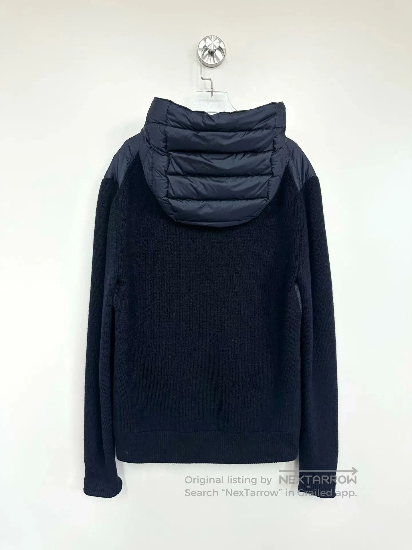 Burberry Burberry Navy Blue Knit Patchwork Zippered Down Hooded Jac Size M / US 6-8 / IT 42-44 - 2 Thumbnail