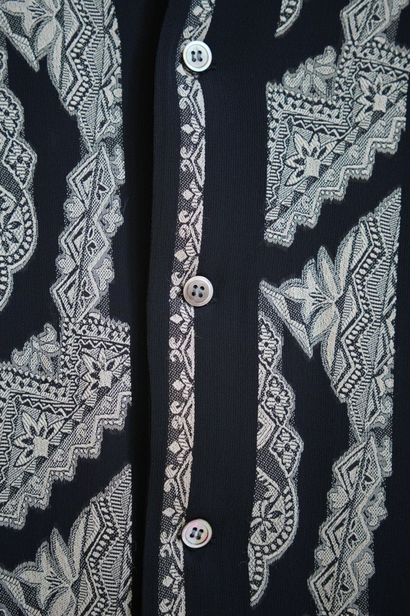 Yohji Yamamoto LQ Men // 80's Rayon Lace Button-up Size US L / EU 52-54 / 3 - 7 Thumbnail