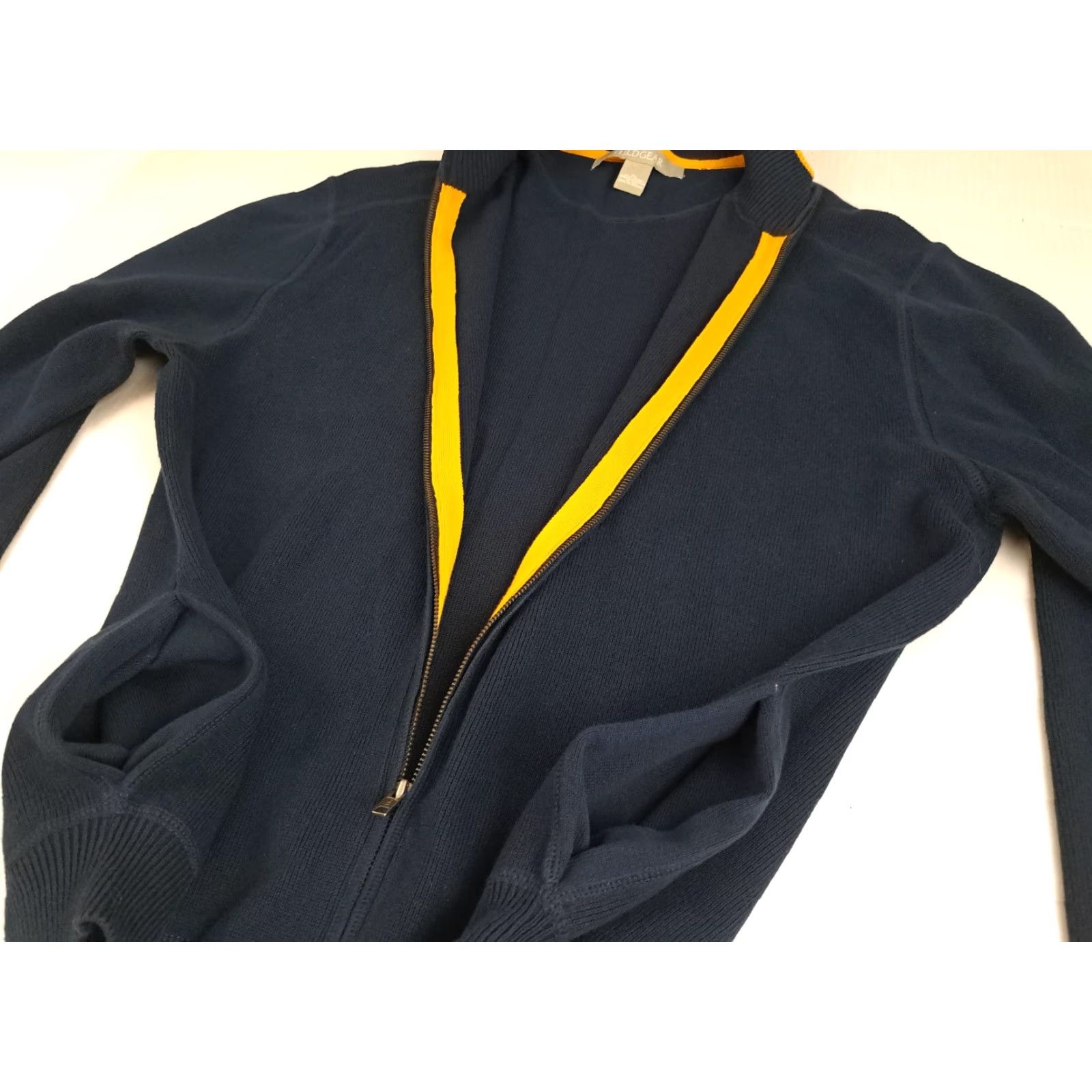 X-LARGE VINTAGE Field Gear Cardigan Sweater Unisex Adults XL Blue Cotton Knit Long Sleeve V-Neck Button Pockets Winter Fall Outerwear Shirt? Size US XL / EU 56 / 4 - 5 Thumbnail