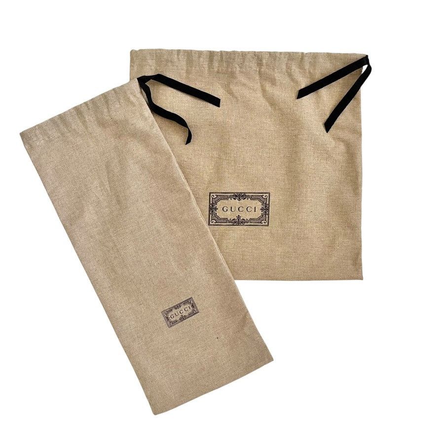 Gucci Gucci Natural-Colored Drawstring Shoe Dust Bags: Set of Two Size ONE SIZE - 1 Thumbnail