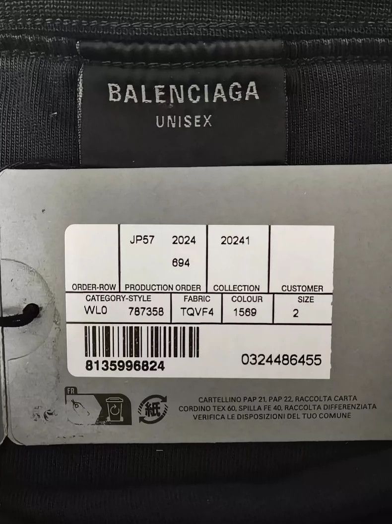 Balenciaga Balenciaga Black destruction bullet screen short sleeve 250 Size US M / EU 48-50 / 2 - 5 Thumbnail