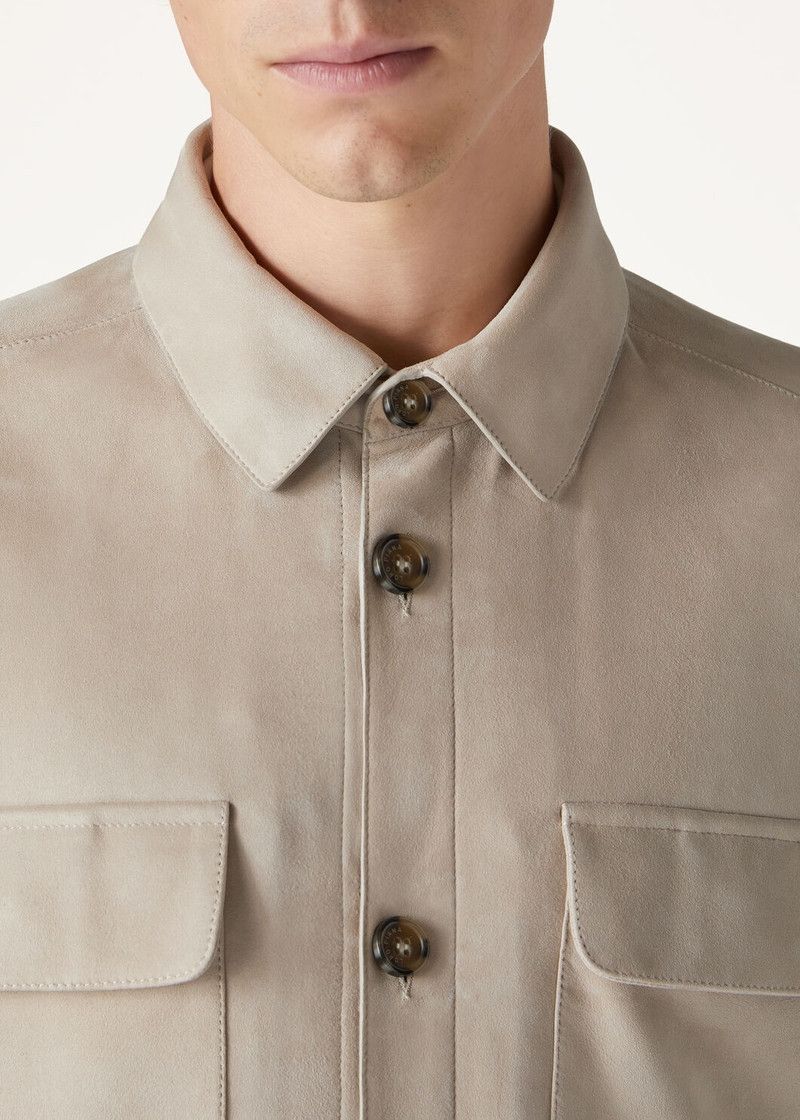 Loro Piana o1w1db10226 FAL6174 Overshirt in Beige Size US S / EU 44-46 / 1 - 4 Thumbnail