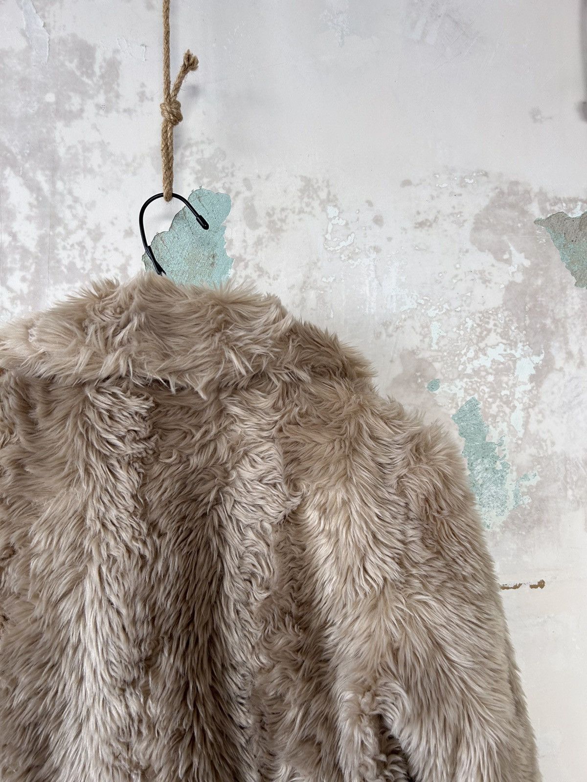 Vintage Faux raccoon fur coat round collar warm thick Size M / US 6-8 / IT 42-44 - 7 Thumbnail