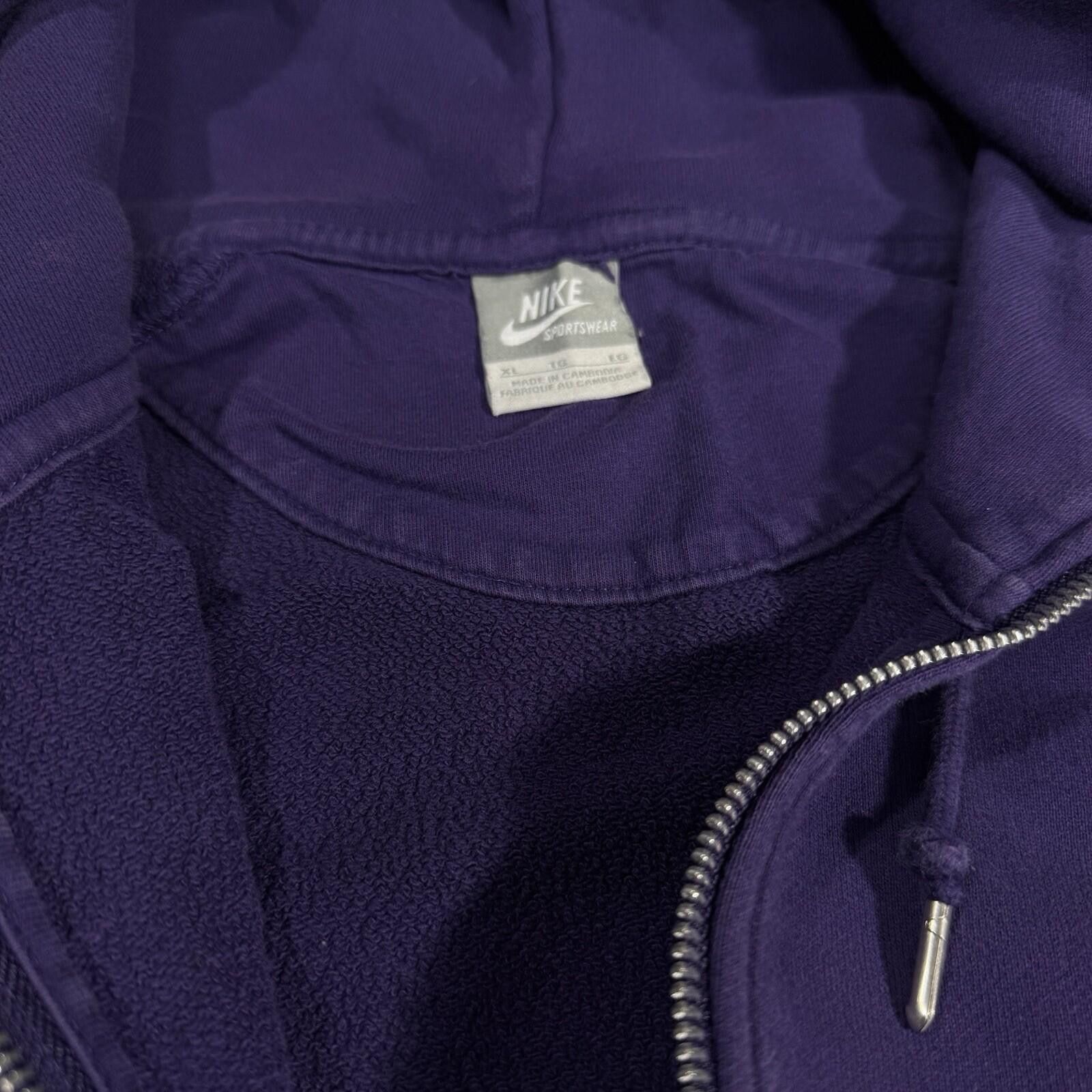 Nike Vintage Y2K Nike swoosh Essential Purple XL Full Zip Hoodie Size US XL / EU 56 / 4 - 4 Thumbnail