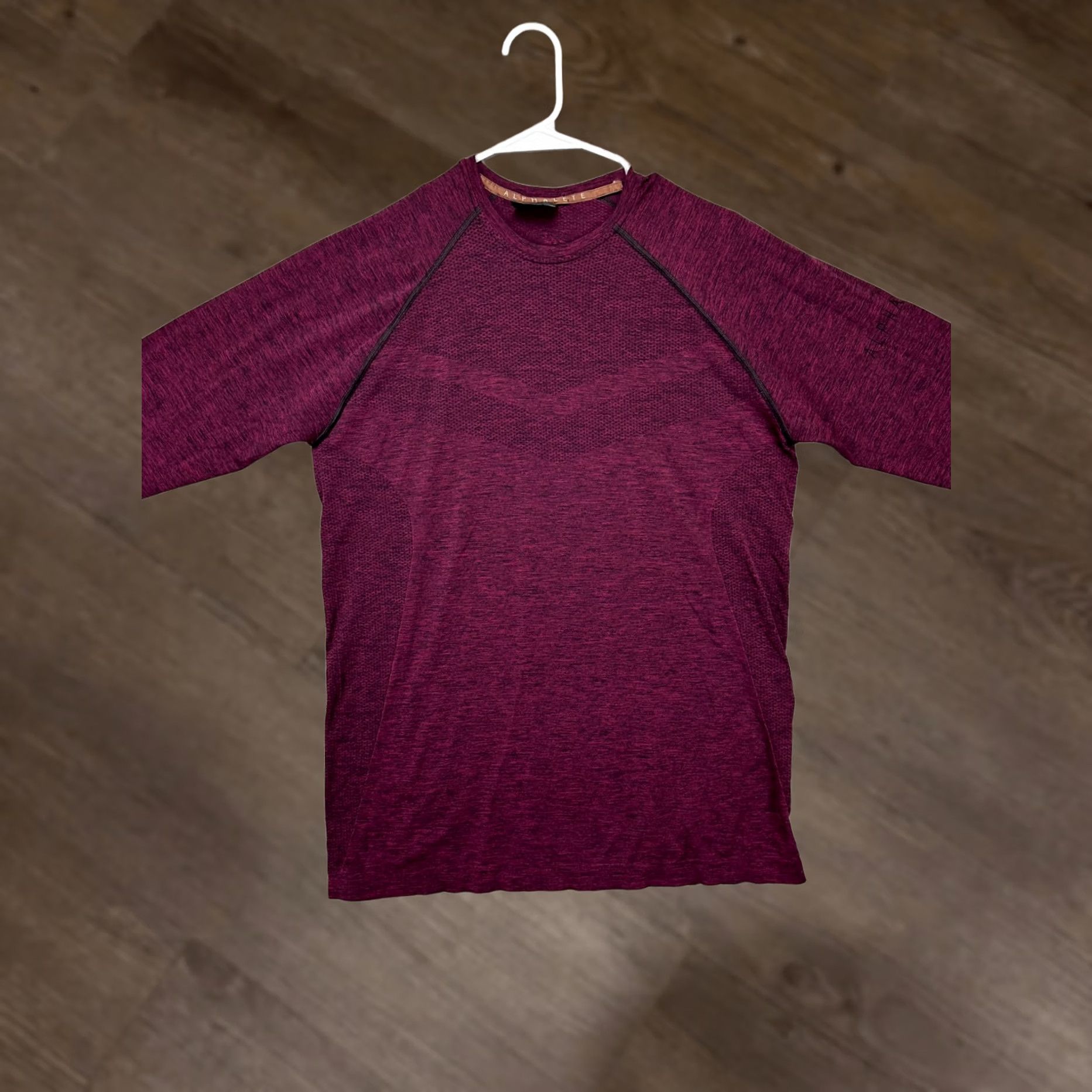 Vintage ALPHALETE Compression T-Shirt Adult Medium Purple Heather Exercise Tee Men Size US M / EU 48-50 / 2 - 1 Thumbnail