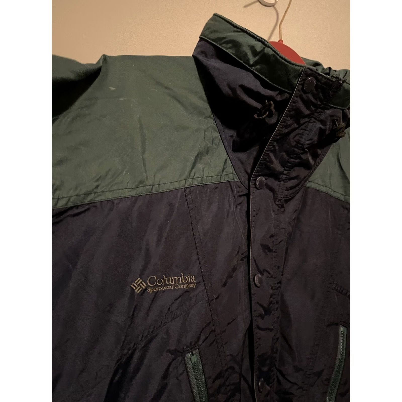 Vintage VINTAGE Columbia Jacket Mens Large Blue Parka Outdoor Rain Coat Nylon 1990s Effect Men L Blue Parka Mens Size US L / EU 52-54 / 3 - 7 Thumbnail