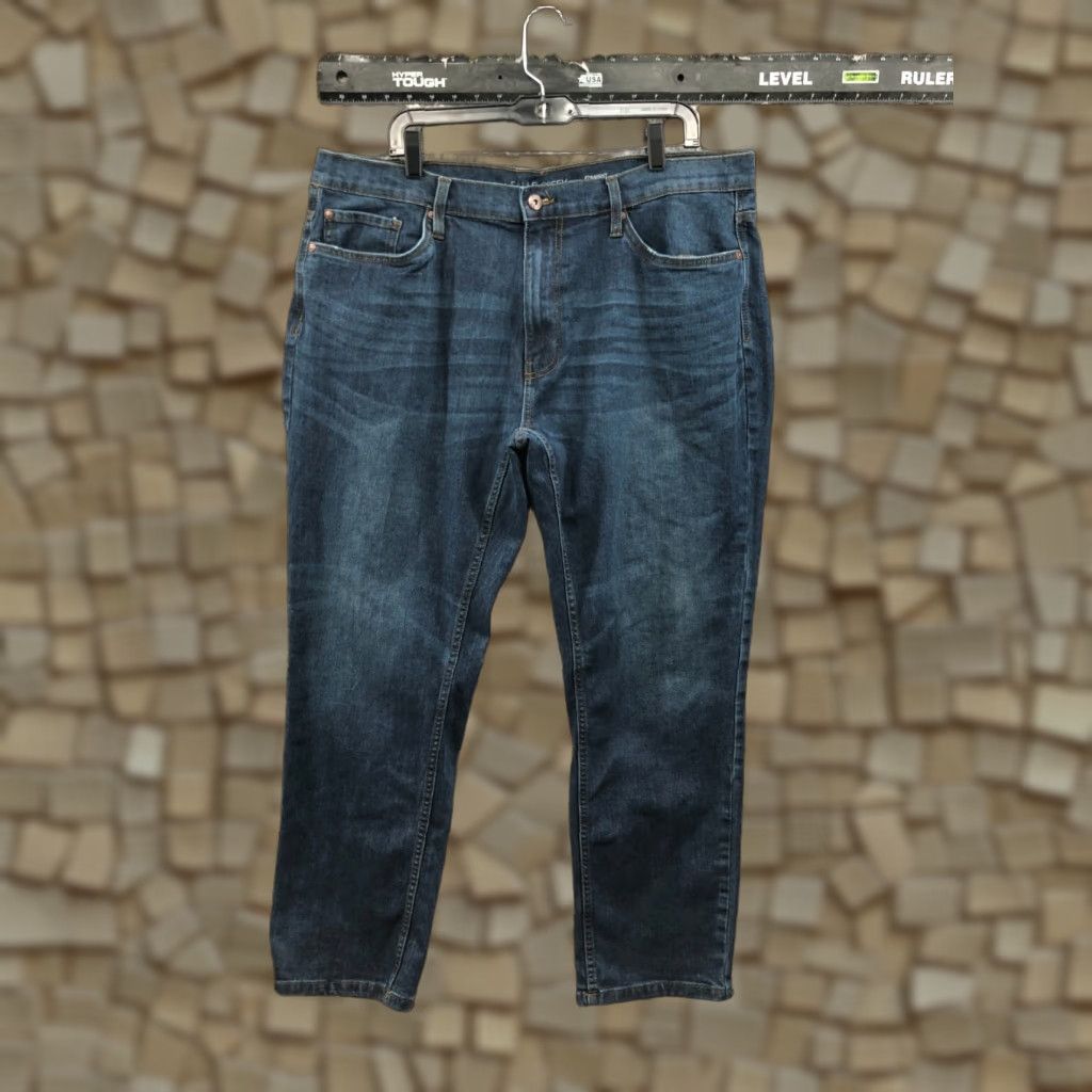 Vintage Falls Creek Jeans Straight Mens 42x30 Dark Blue Wash Denim 5-Pocket Regular Mid Rise Cotton Blend Clothing Size US 42 / EU 58 - 1 Thumbnail