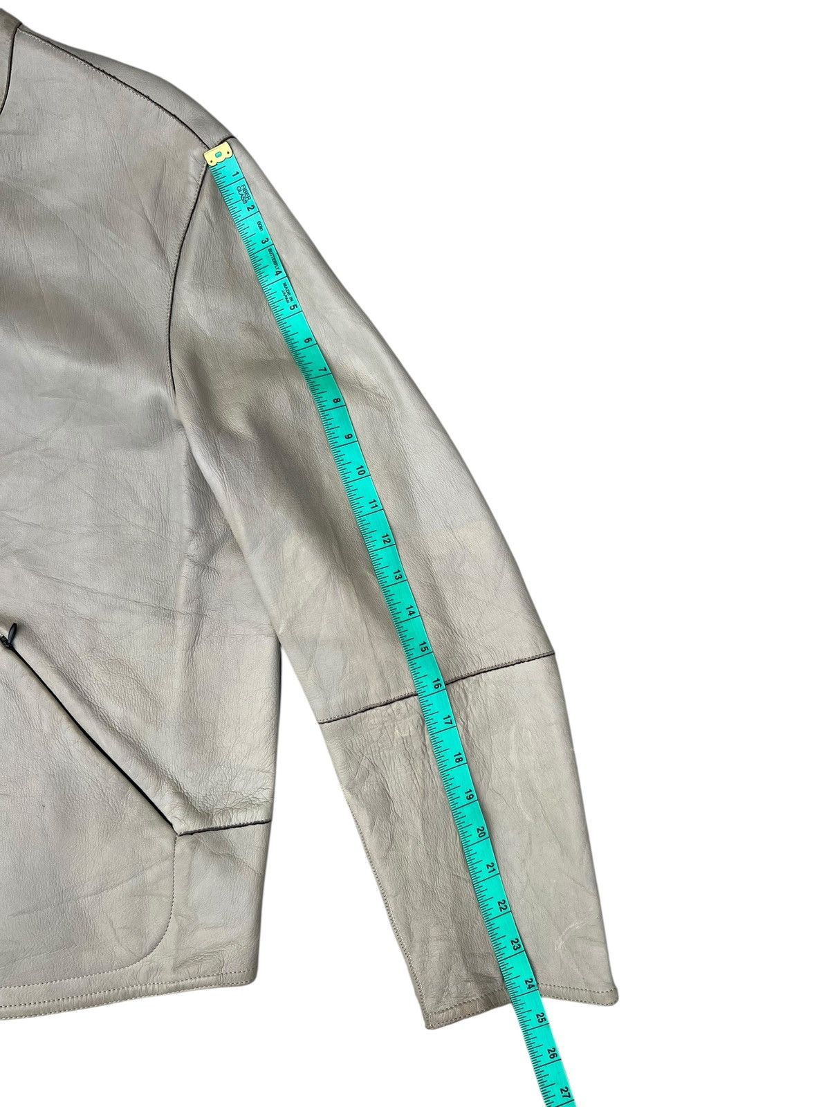 Giorgio Armani Archive Giorgio Armani Le Collezioni Leather Racer Jacket Size US S / EU 44-46 / 1 - 5 Thumbnail