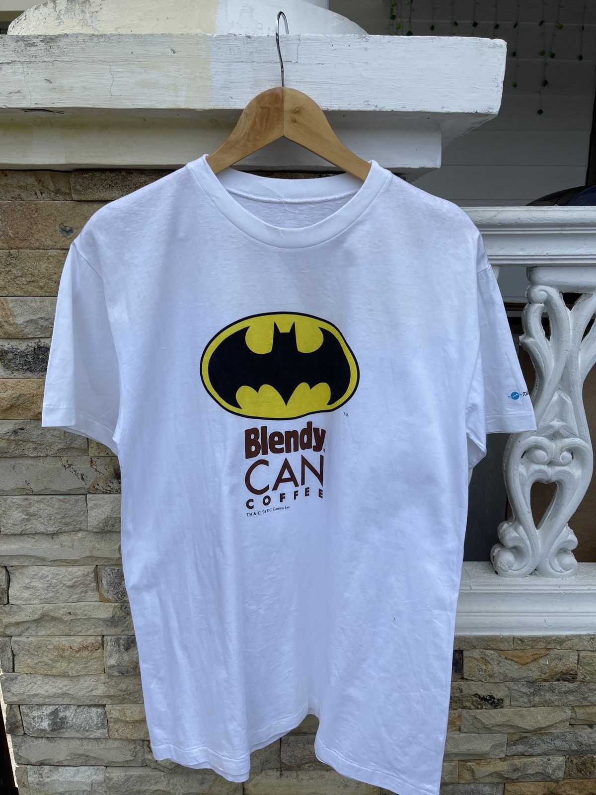 Vintage LastDrop🔥Rare🔥Vtg93’ BATMAN Blendy Can Coffee Single T Shirt Size US M / EU 48-50 / 2 - 1 Thumbnail