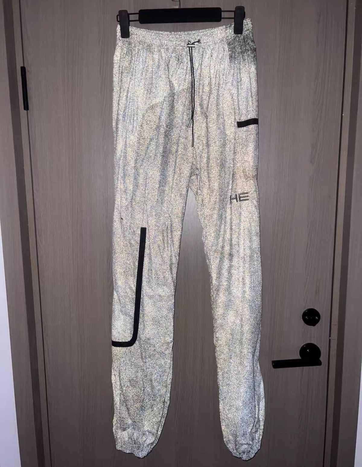 Heliot Emil HE Nylon Camouflage Reflective Drawstring Cargo Pants Size US 33 - 1 Thumbnail