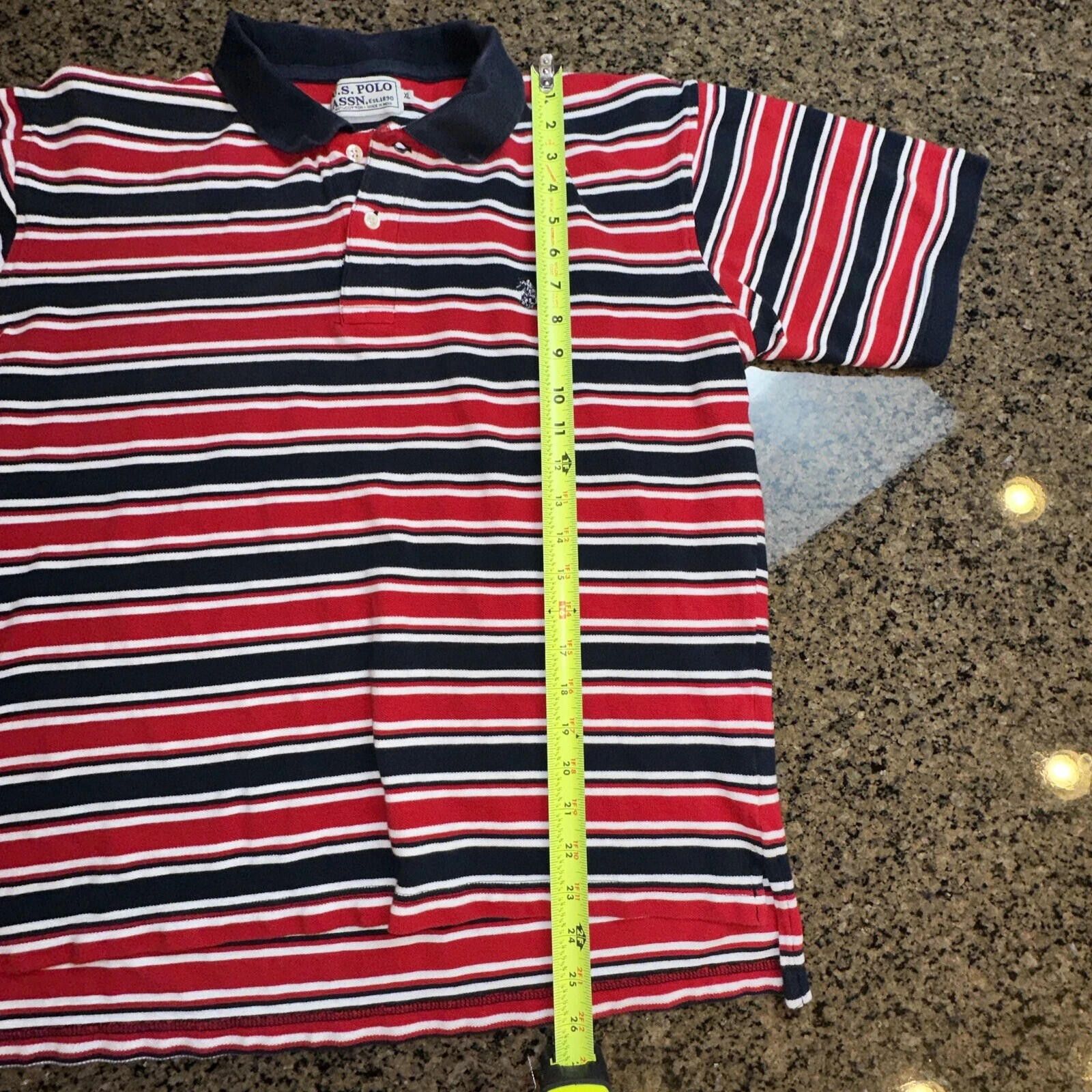 U.S. Polo Assn. U.S. Polo Assn Men's Shirt XL Short Sleeve Red White Blue Size US XL / EU 56 / 4 - 4 Thumbnail