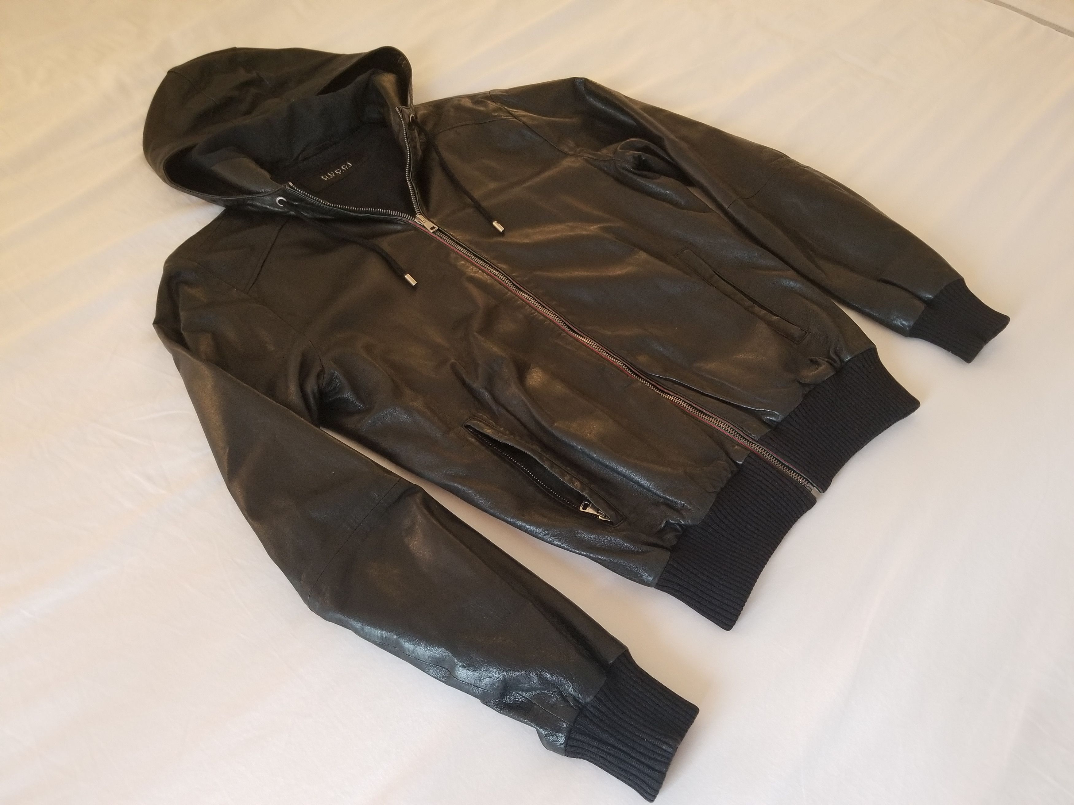 Gucci Gucci Hooded Leather Jacket Size US M / EU 48-50 / 2 - 2 Thumbnail