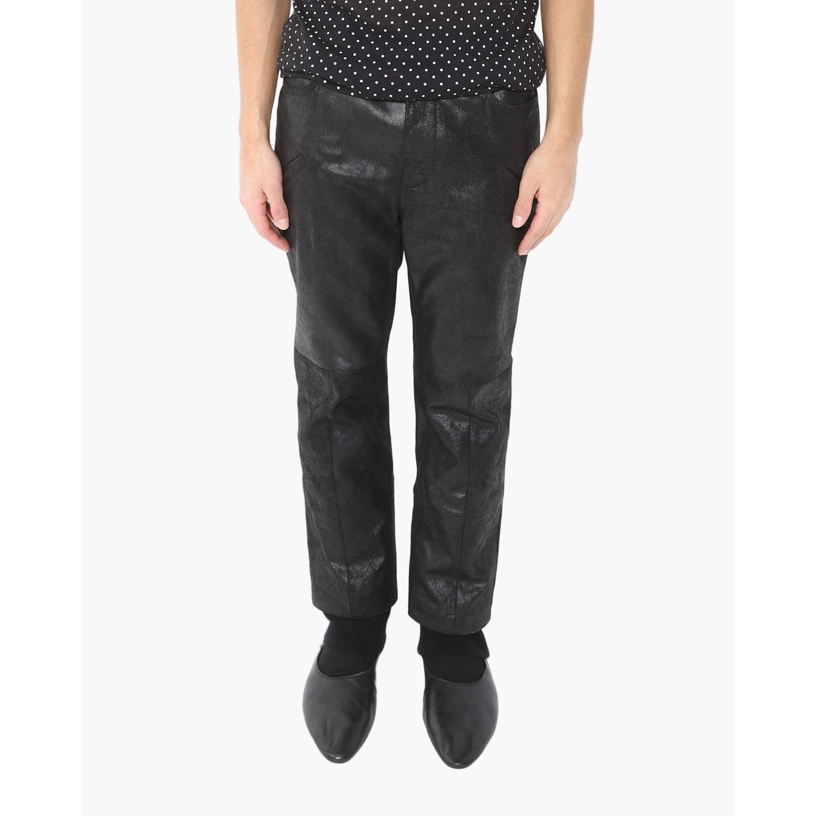 Haider Ackermann Leather Trousers with Sock Size US 30 / EU 46 - 1 Thumbnail