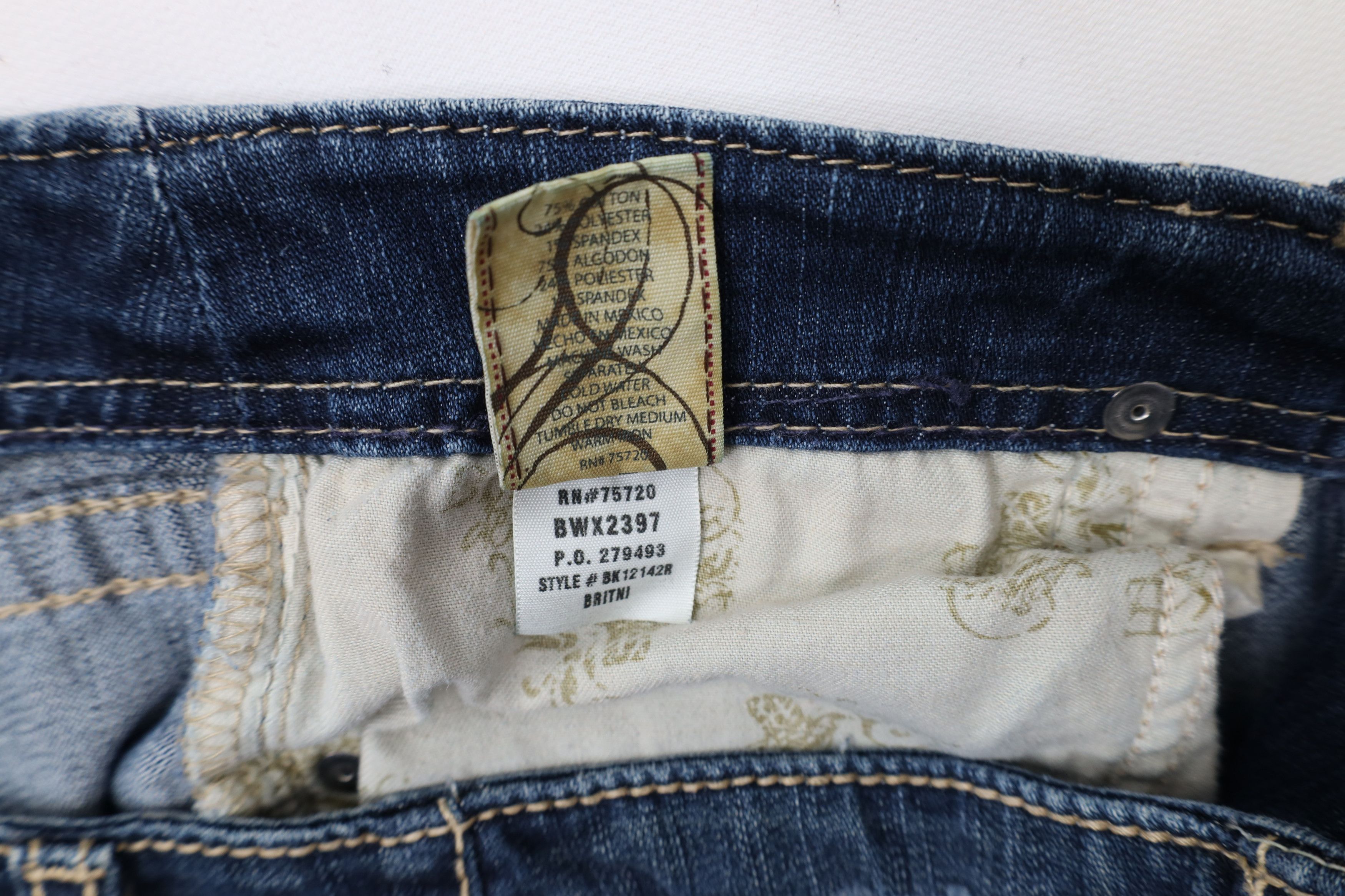 Vintage Buckle BKE Britni Stretch Flared Wide Leg Denim Jeans Blue Size 31" - 10 Thumbnail