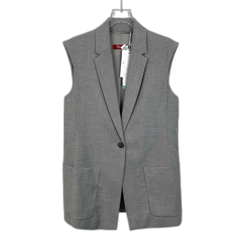Max Mara Maxmara grey lapel wool suit waistcoat Size US S / EU 44-46 / 1 - 1 Thumbnail