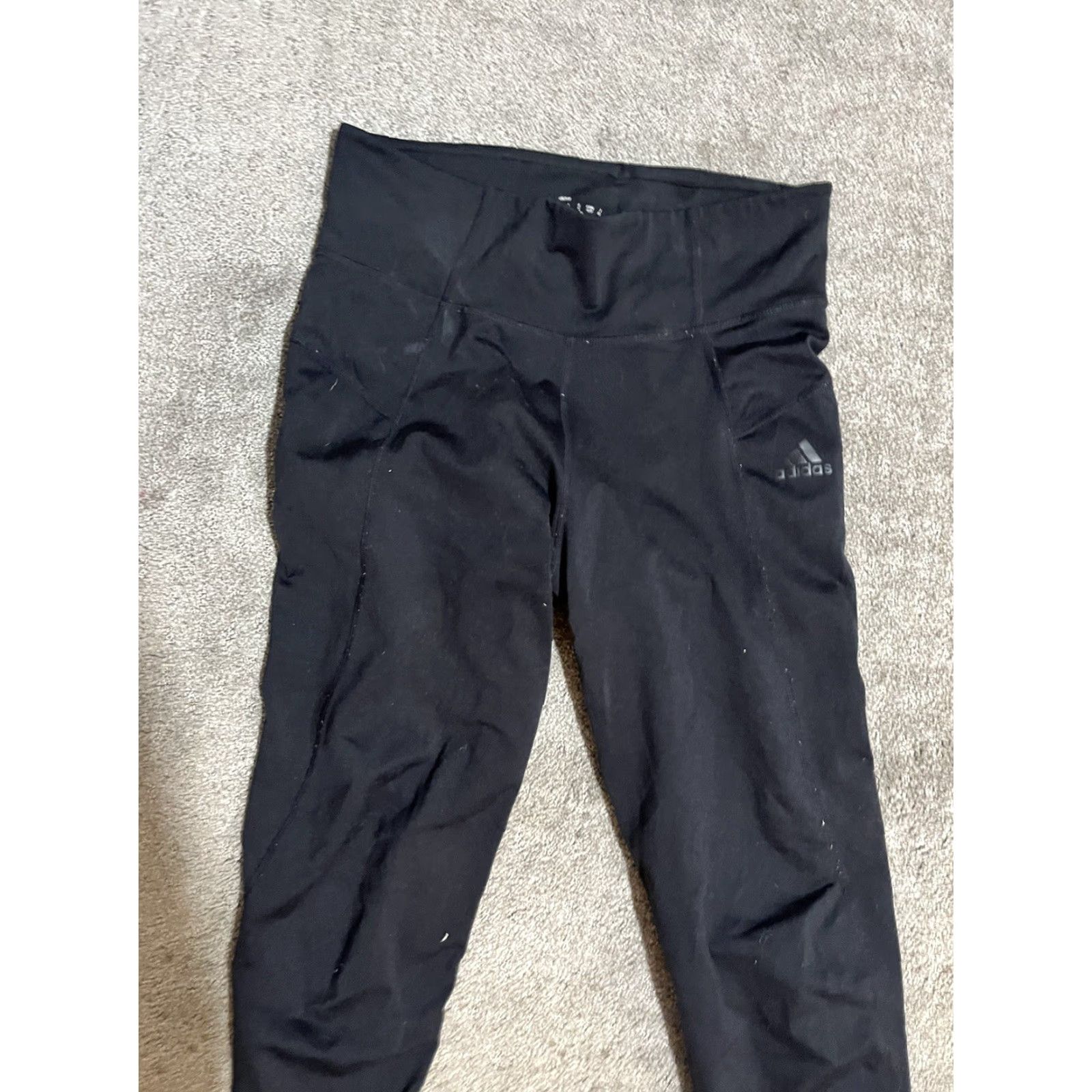 Adidas ADIDAS Leggings Pants Women's Small Black Slim Fit Cotton Blend Casual Travel Winter Secret: This item is pre-owned. Size 28" / US 6 / IT 42 - 2 Thumbnail