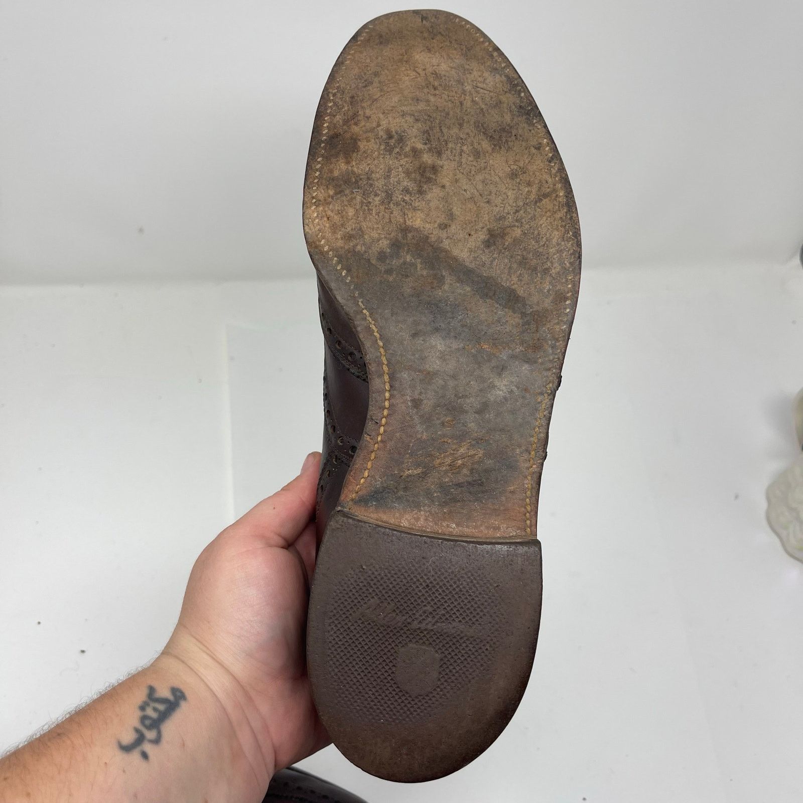 Allen Edmonds Allen Edmonds brown leather oxford brogue wingtip sz 10 Size US 10 / EU 43 - 10 Thumbnail